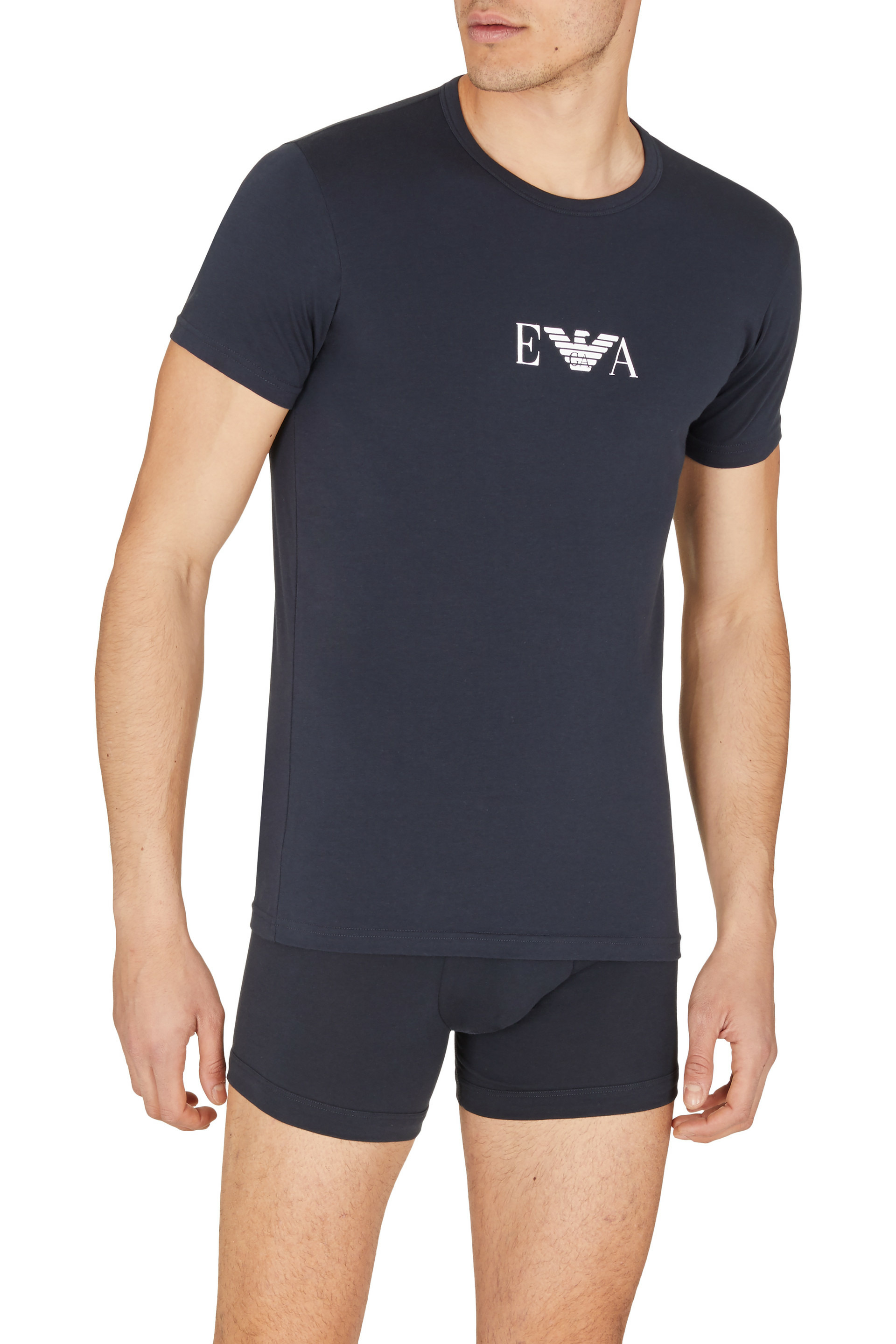 Lot de 2 t-shirts en maille pour homme - marine/marine