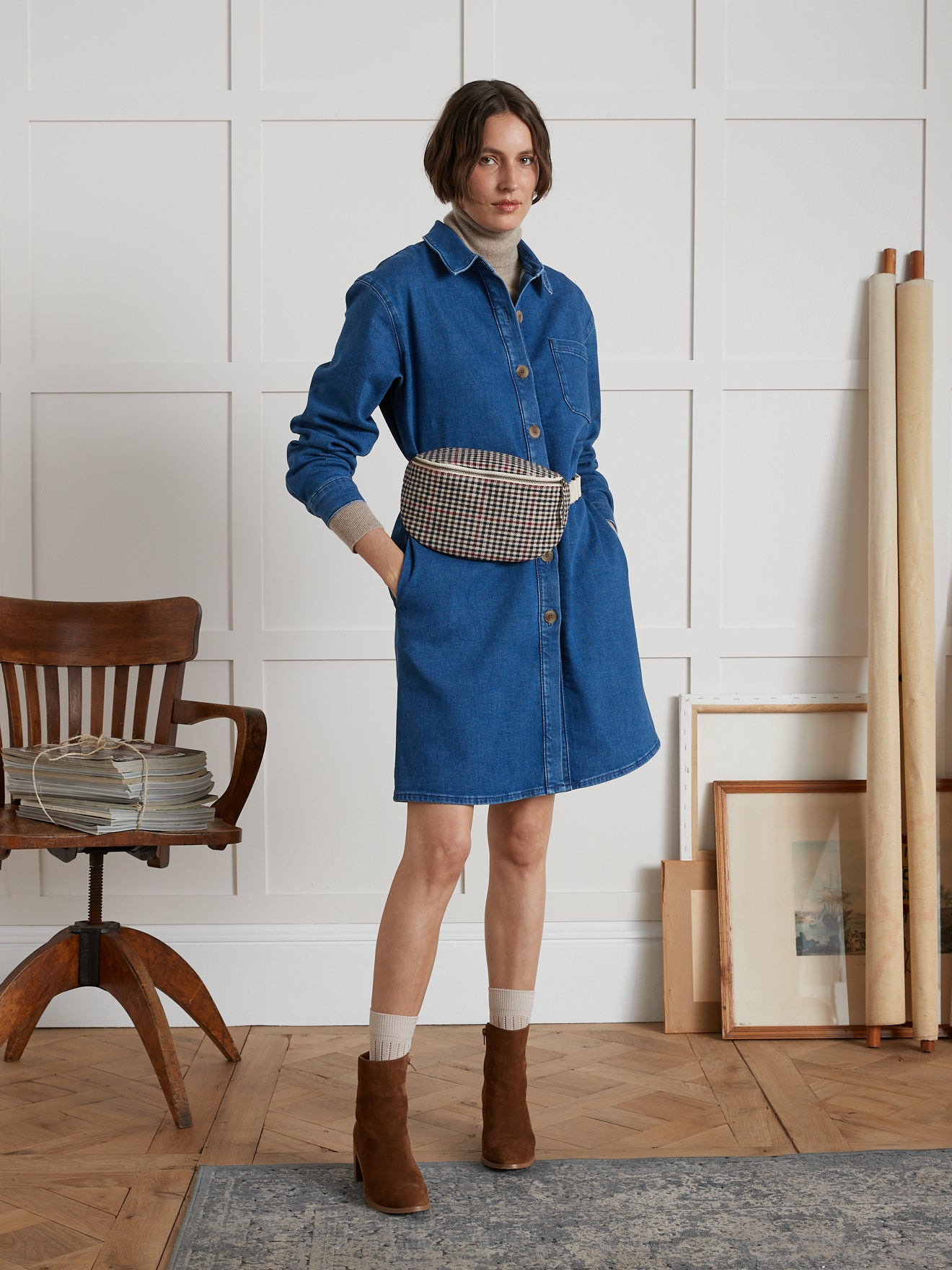 ROBE CHEMISE DENIM