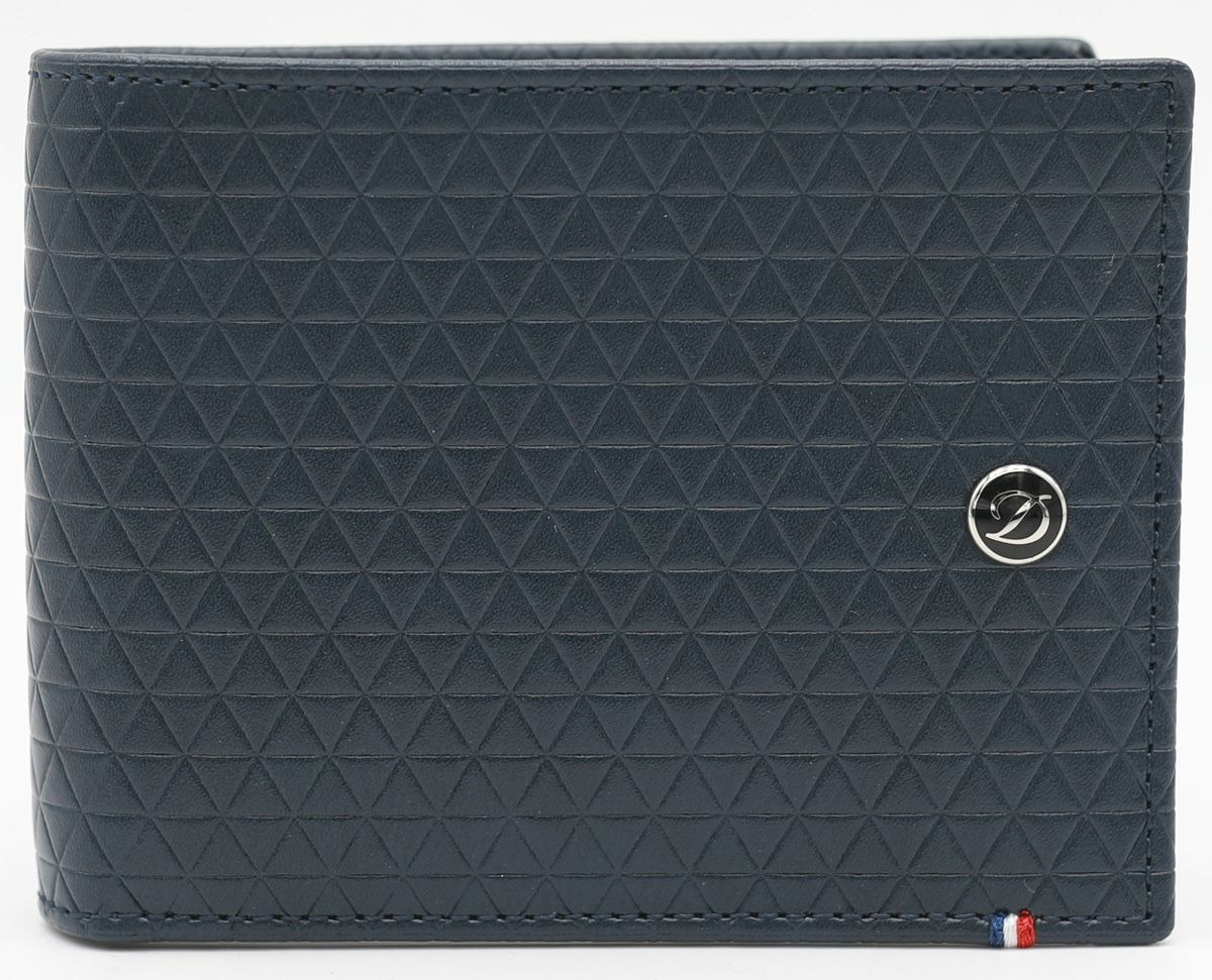 Porte-billets 6 cartes de crédit Cuir Firehead bleu Line D