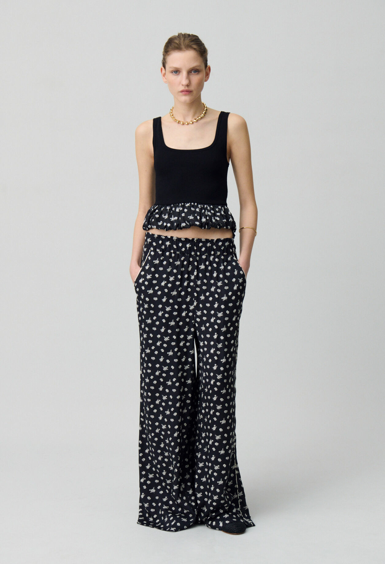 Top débardeur volanté