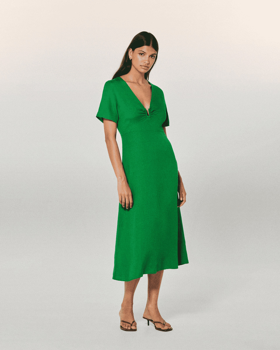 Robe Longue Manche Courte Arielle