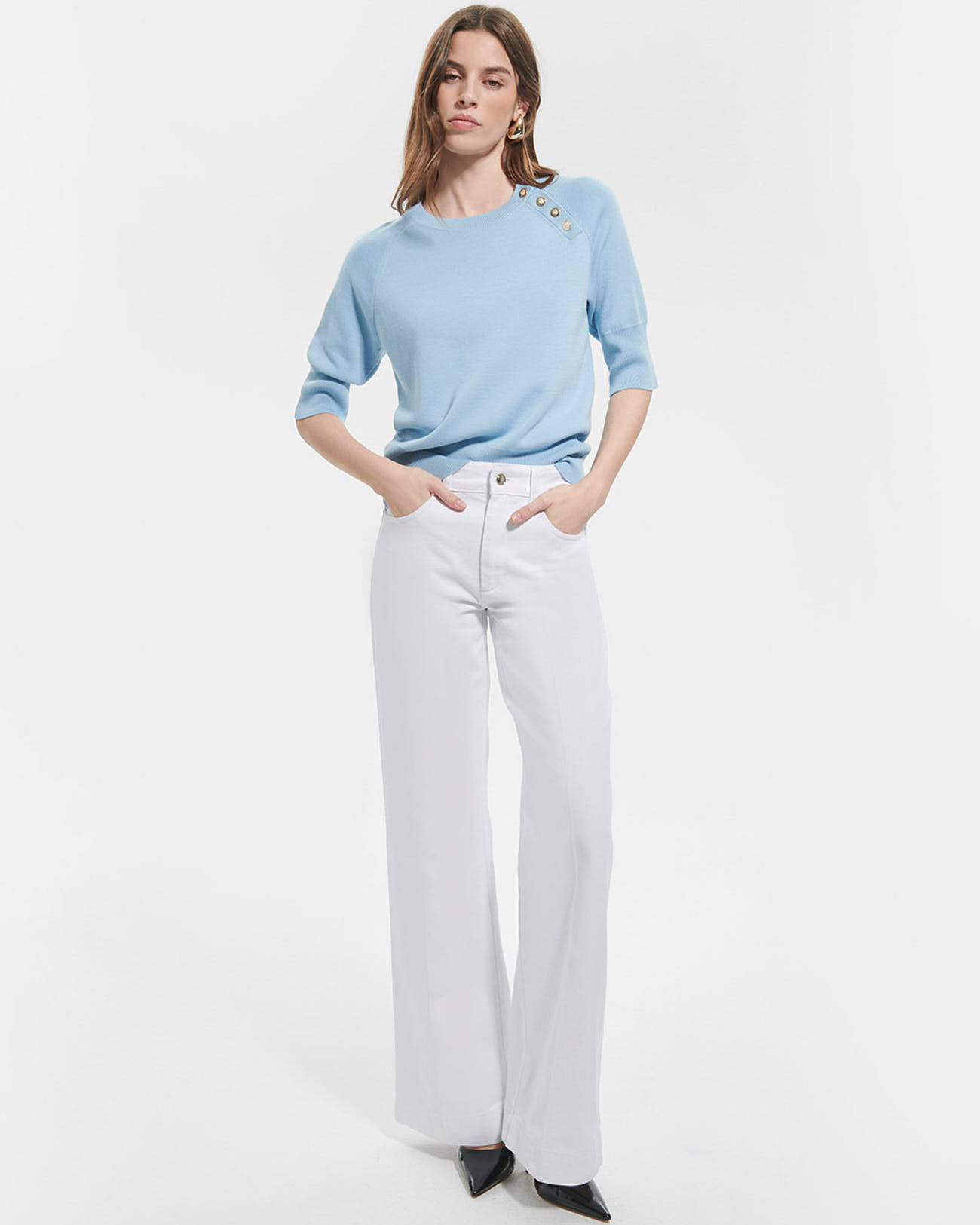 Pull Pauline Bleu Ciel en Lyocell