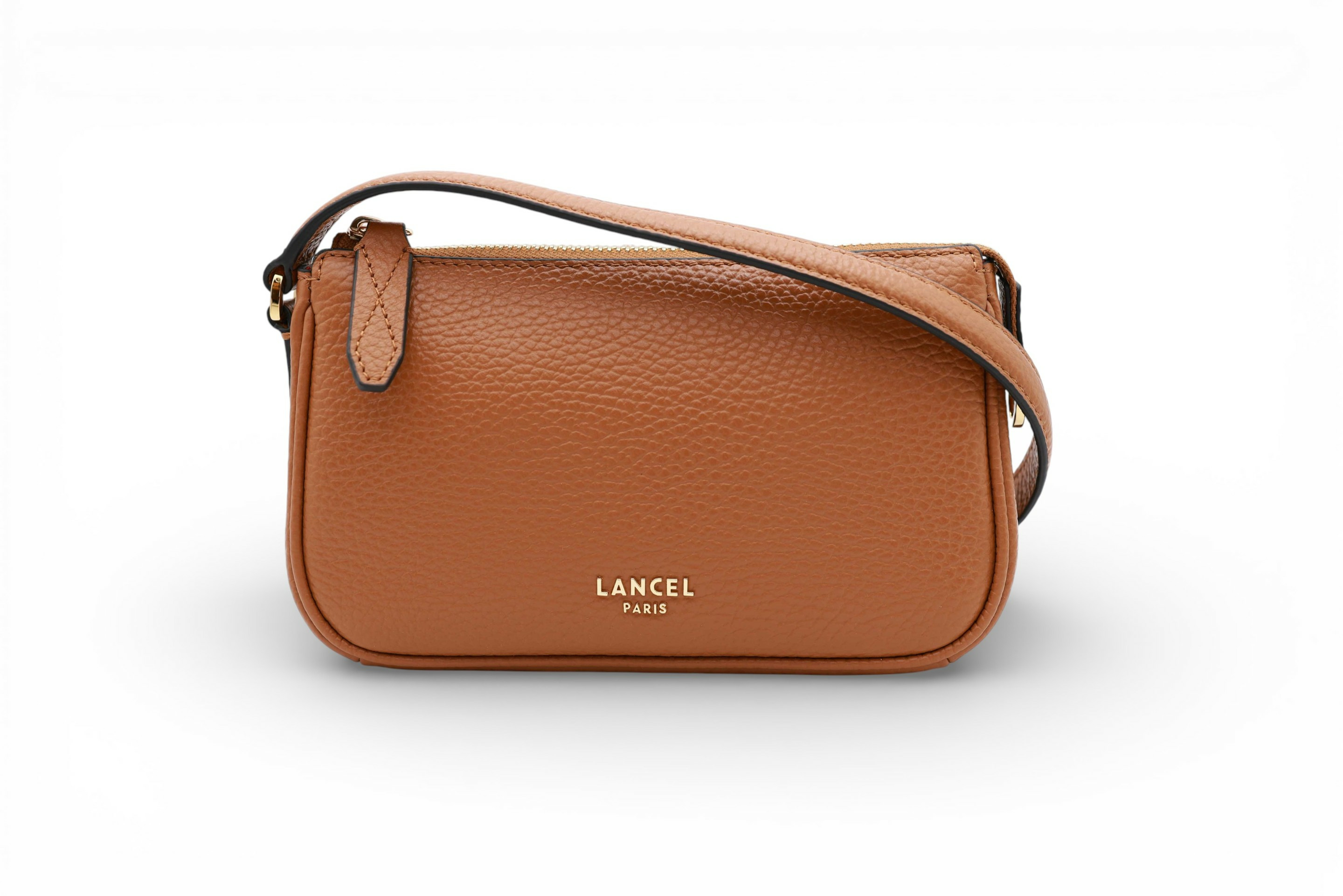 Lettrines de Lancel - Mini Sac Pochette Zippe - Camel