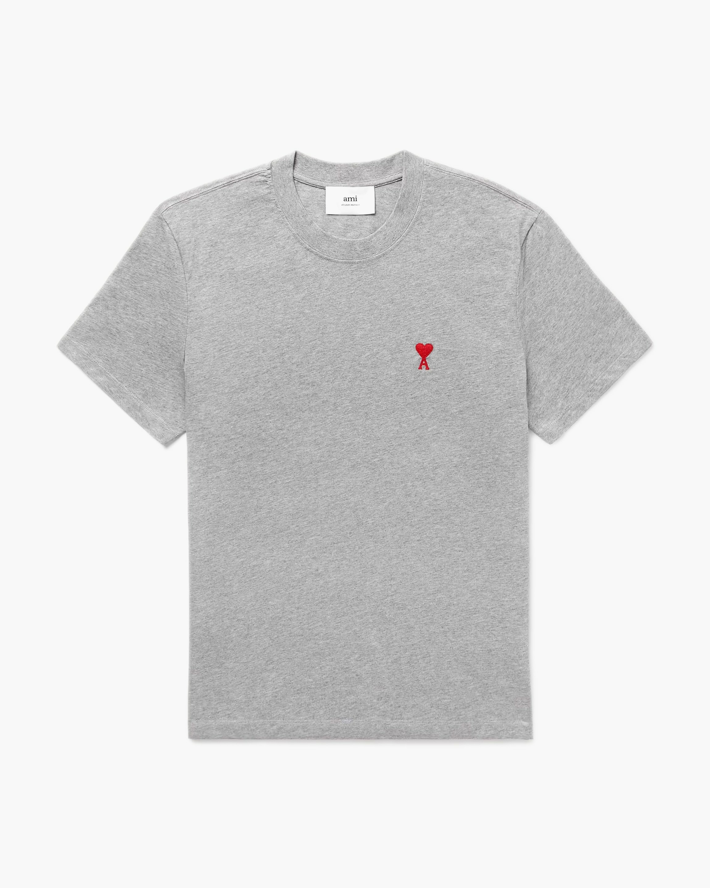 Ami Paris T-Shirt Ami de Coeur Rouge Gris