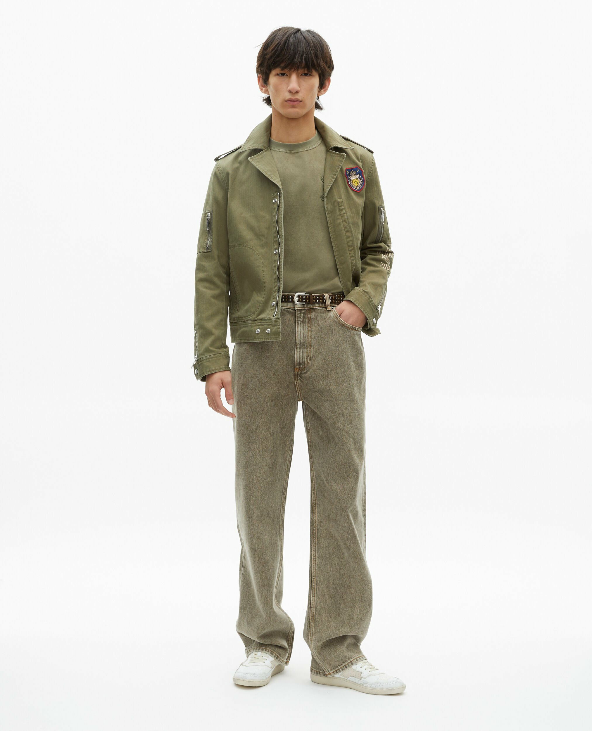 Blouson Biker Avec Badge