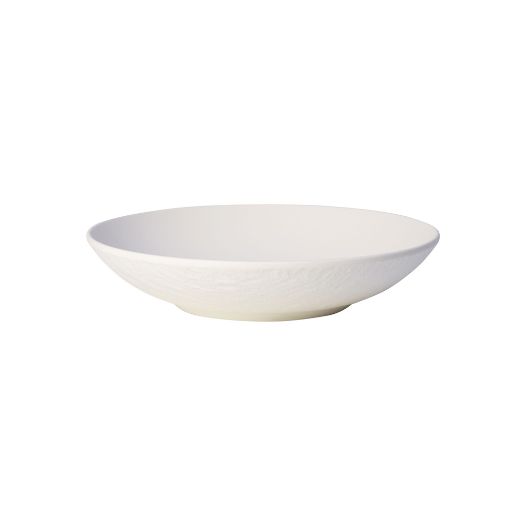 Manufacture - Assiette creuse, ronde, blanche, en porcelaine haut de gamme, 24 x 24 x 5 cm