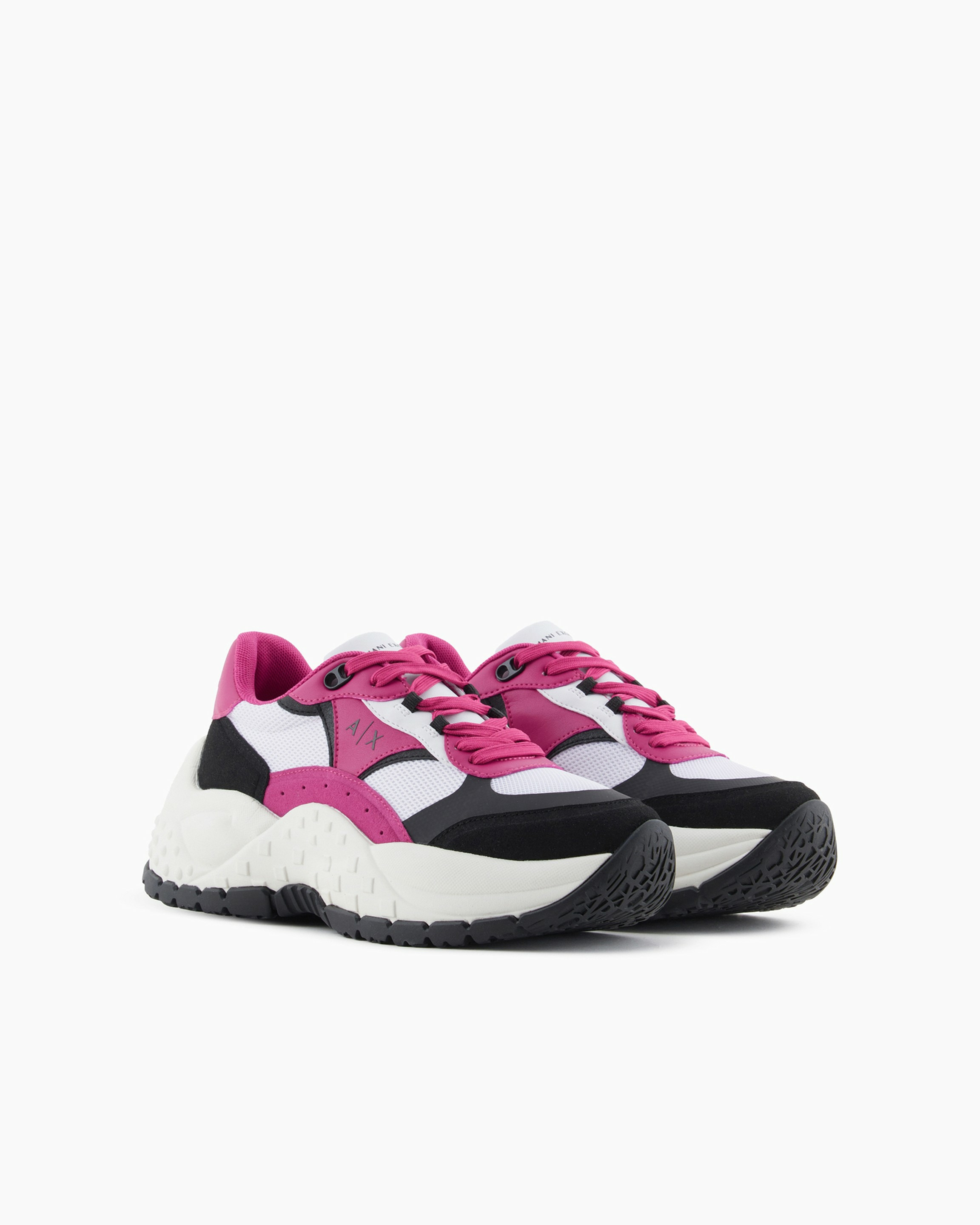 Baskets noires et rose