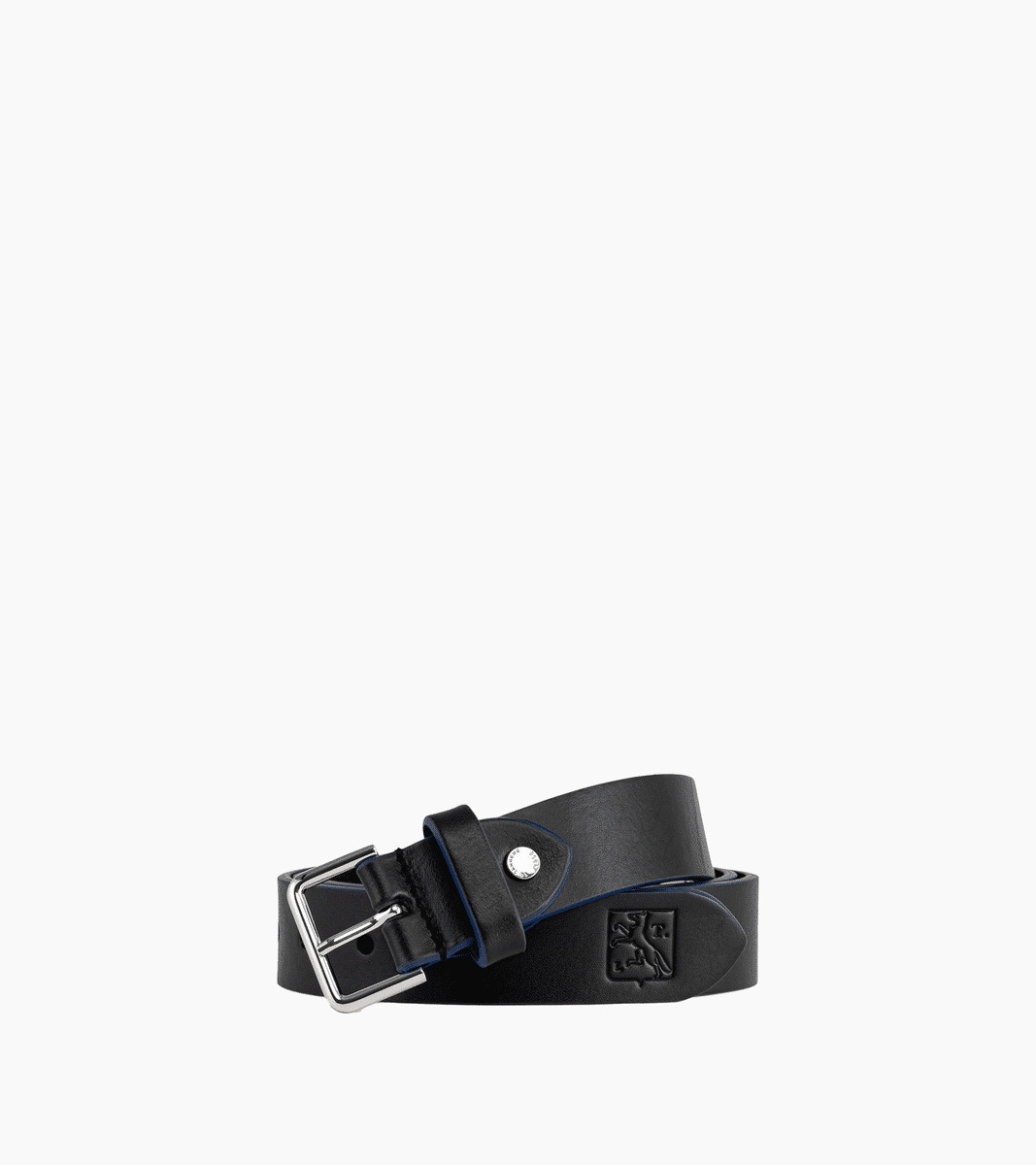 Ceinture homme avec boucle carrée en cuir lisse