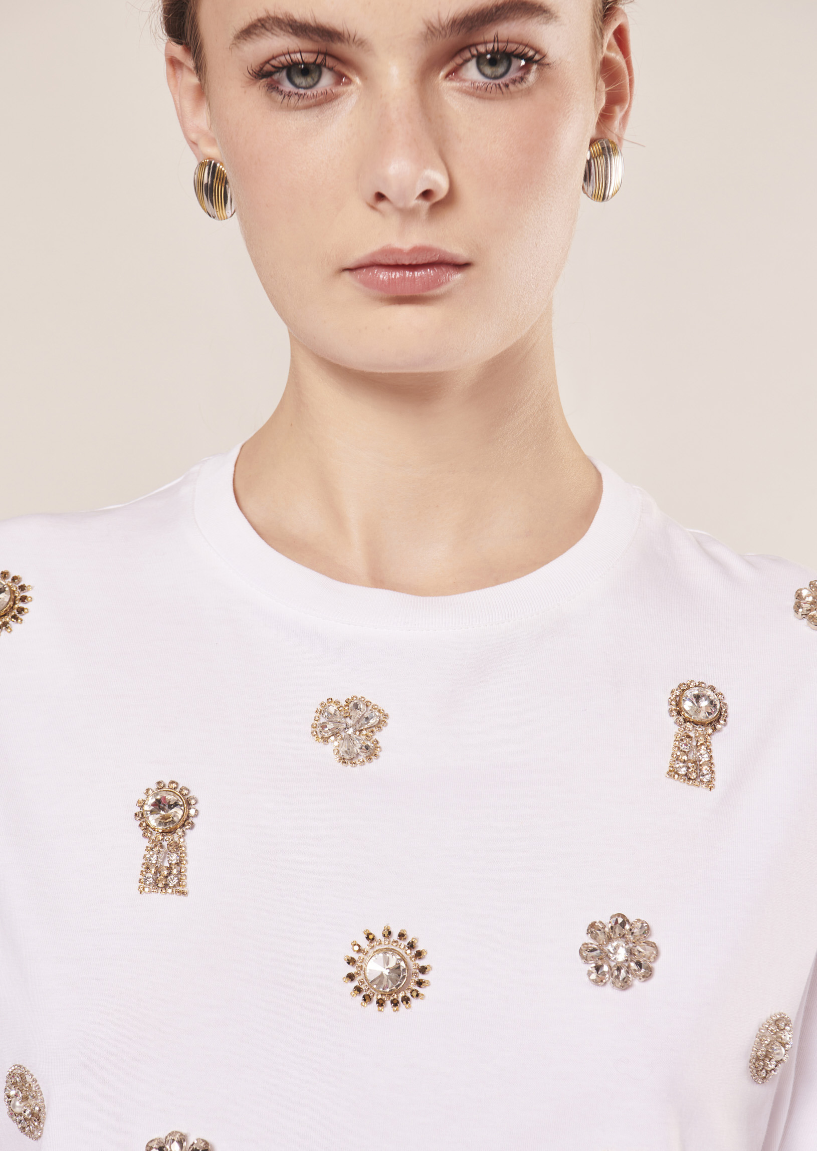 T-Shirt Tarasunkey-Blanc en Coton