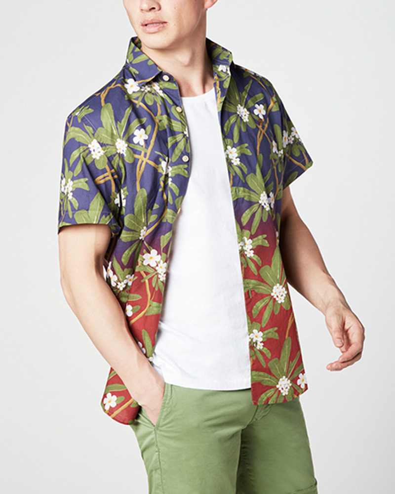 Chemise À  Imprimé Fleuri Et Dégradé - Comfort Fit