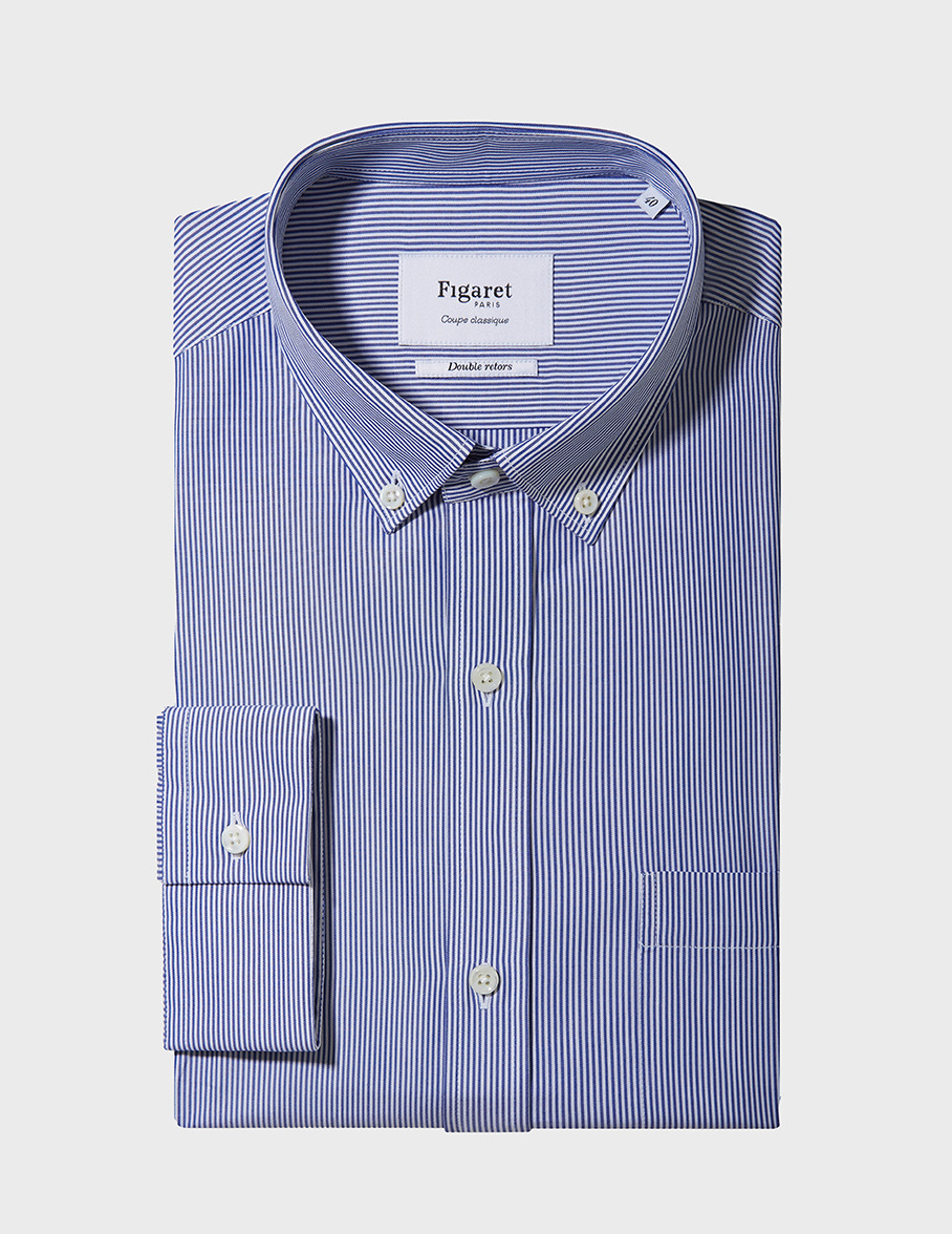 Chemise Classique rayée marine