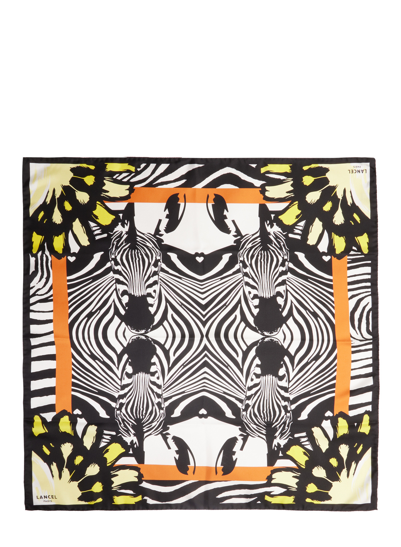 Motif Zebra Mania - Carre 90 - Noir/Blanc