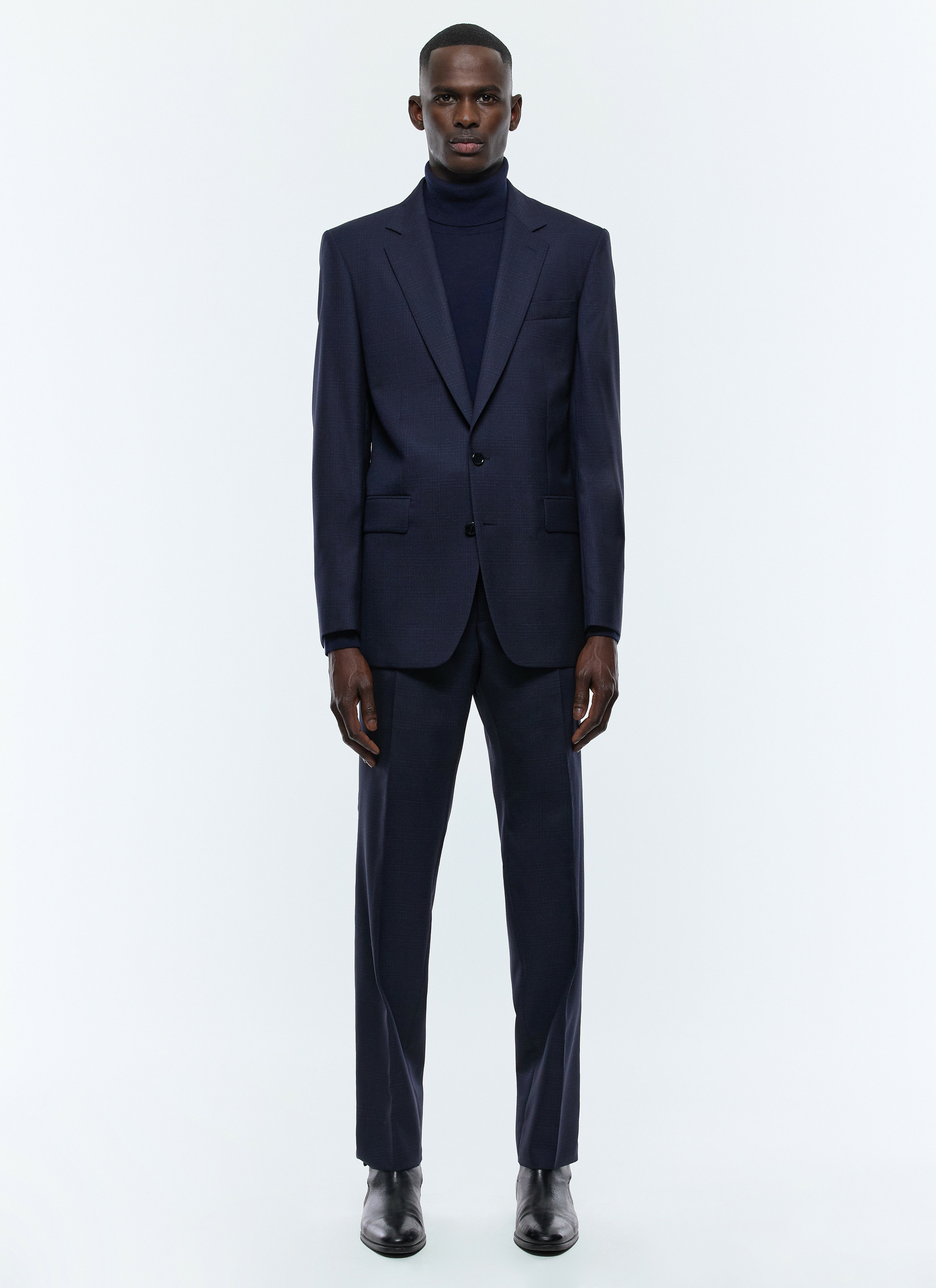 Costume ajusté en toile de laine