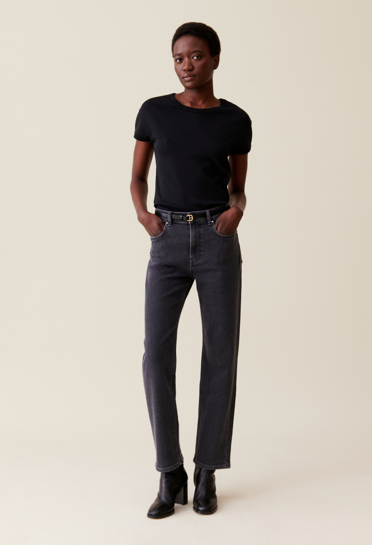 Jean Toto slim gris anthracite