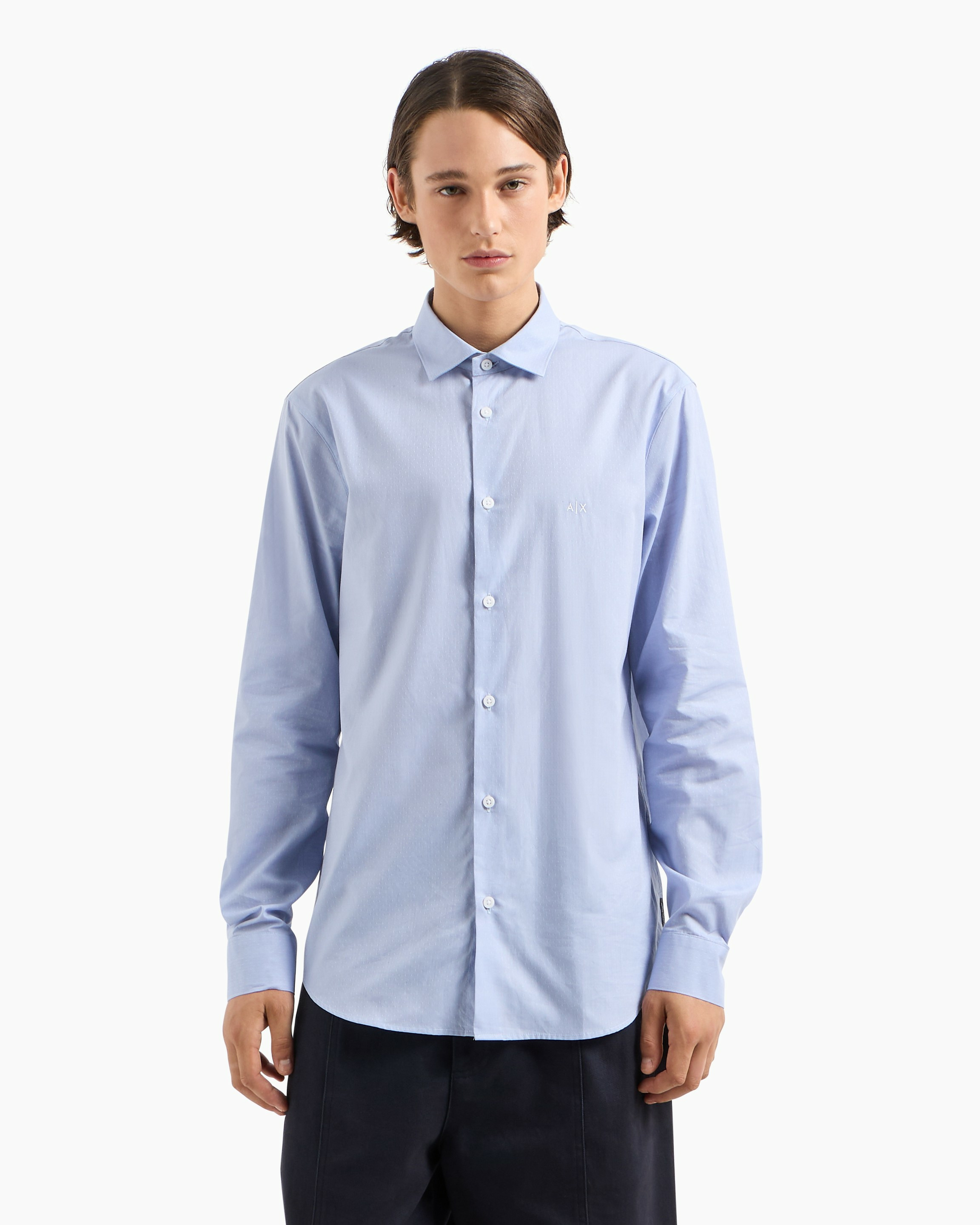 Chemise - micro-poits bleus