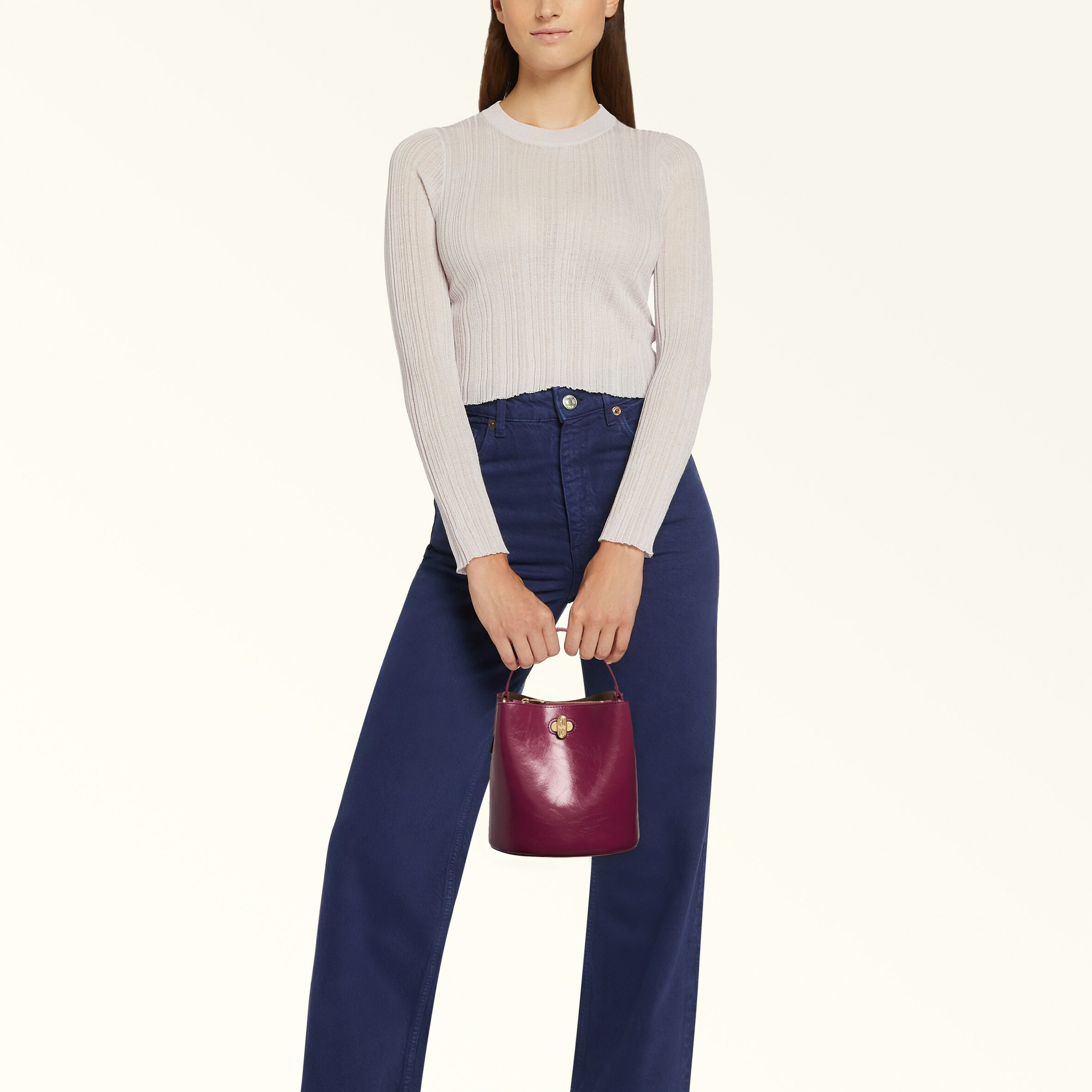 DANAE MINI BUCKET BAG - VITELLO CRAQUELE