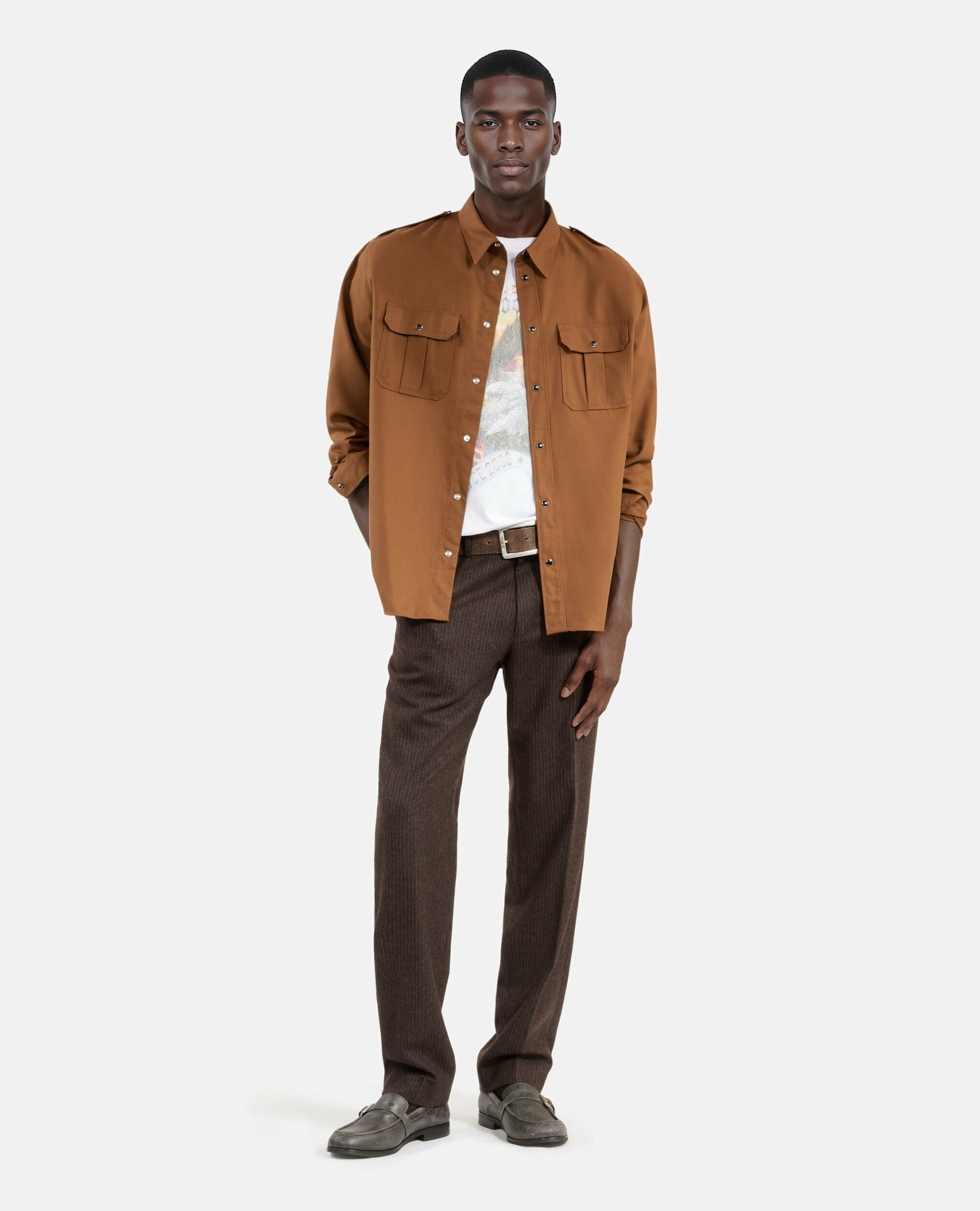 Chemise Marron Homme