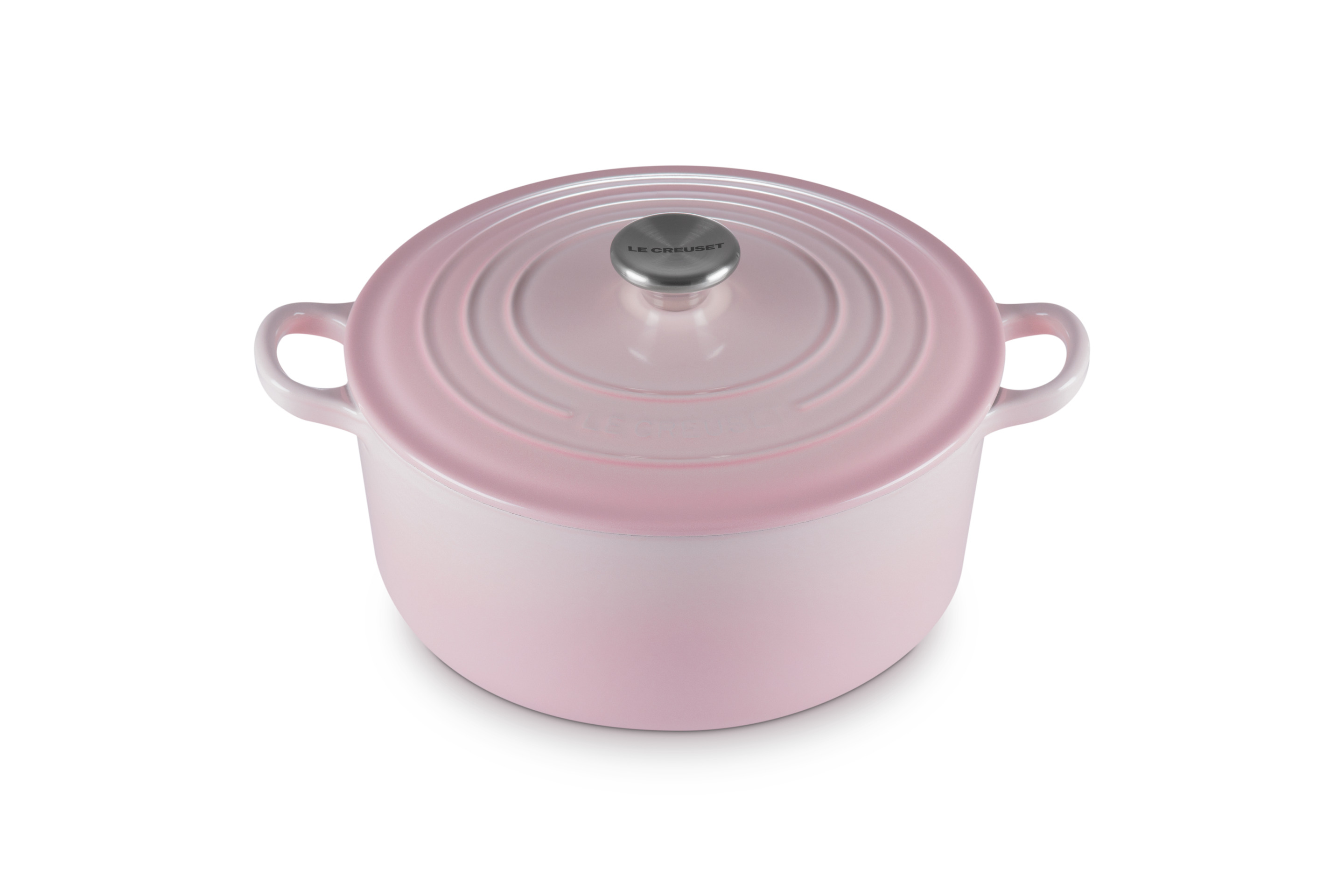 Cocotte ronde 24cm en fonte émaillée shell pink