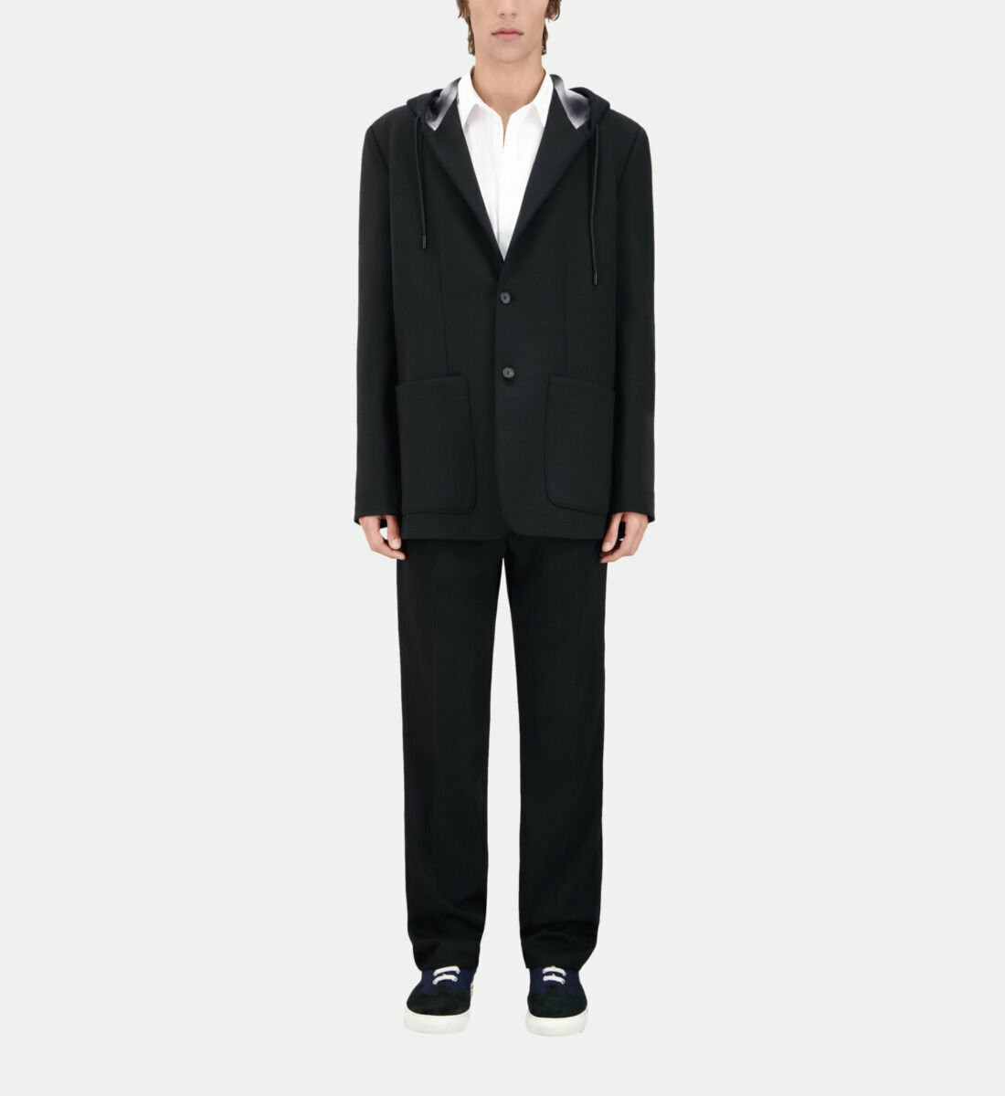 Veste Noire Avec Capuche Homme