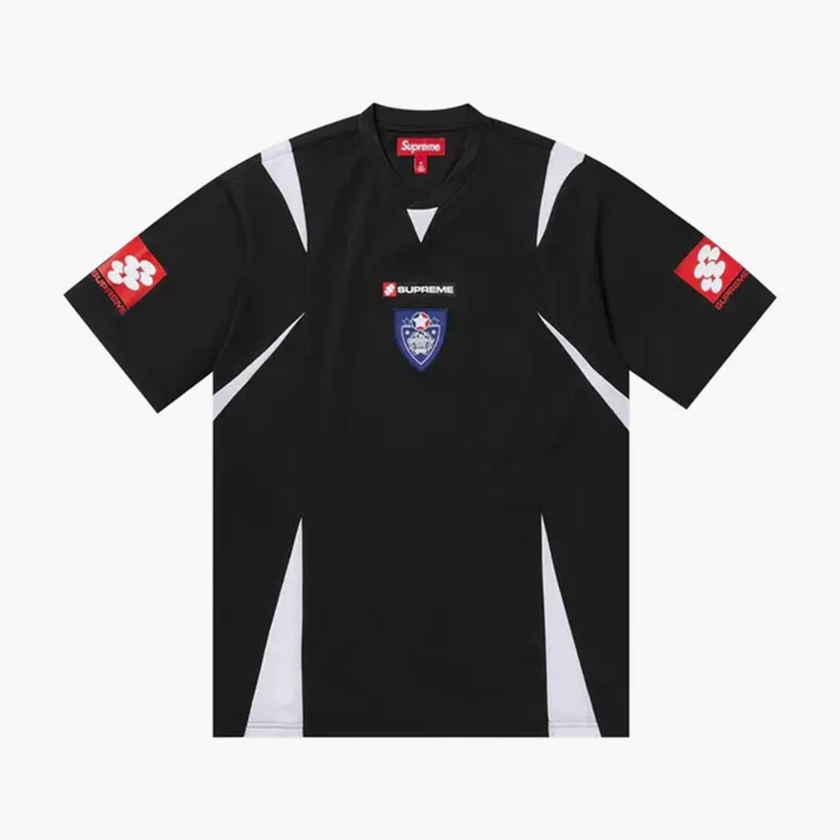 Supreme T-Shirt - Crest Soccer Jersey - Black
