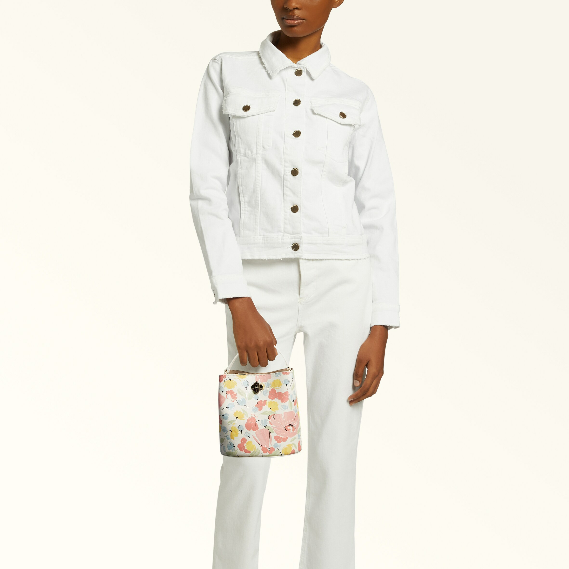 DANAE MINI BUCKET BAG - VITELLO KERIA