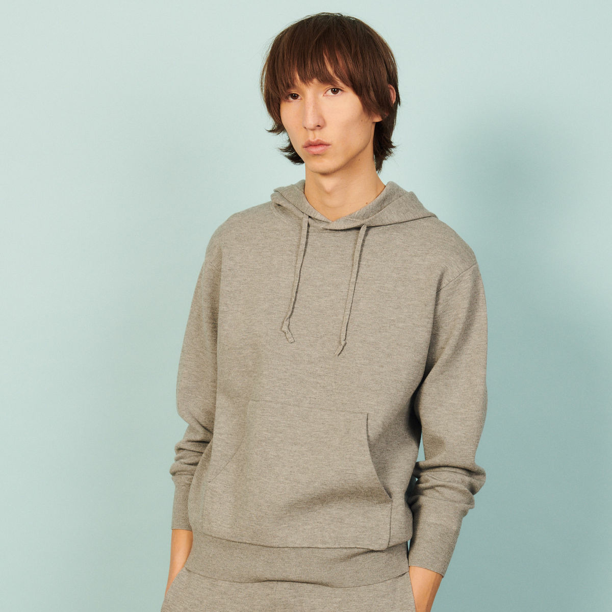 Hoodie en maille tricotée