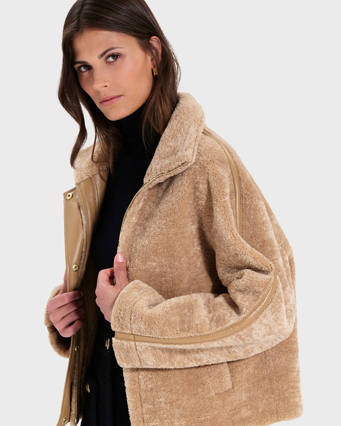 Manteau Miamia Camel en Polyester