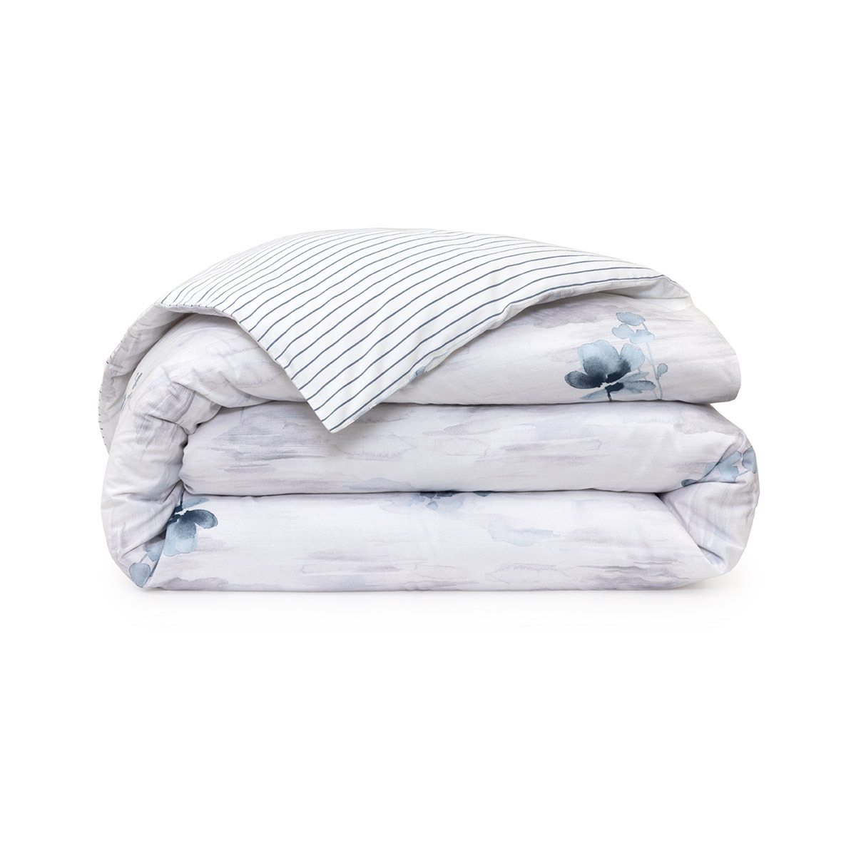 Lacoste - Housse de couette en satin de coton lavé gris, L Shadow