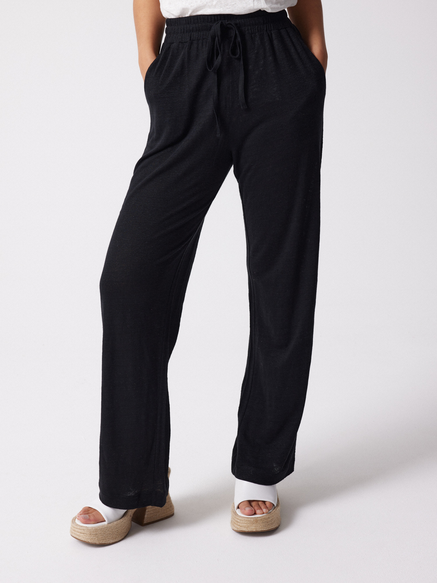 Pantalon lin Satine NOIR