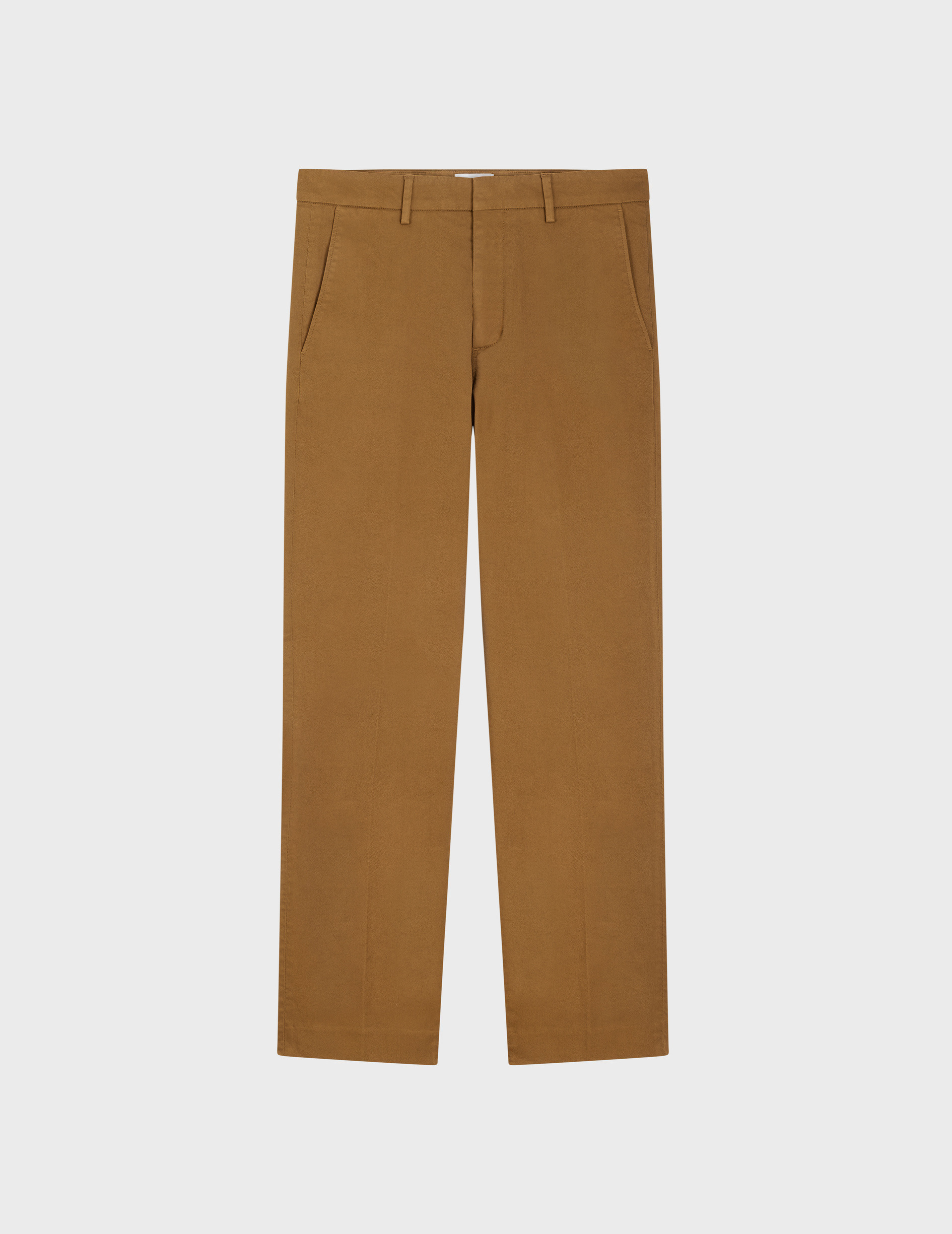 Chino geofrey en twill de coton uni camel