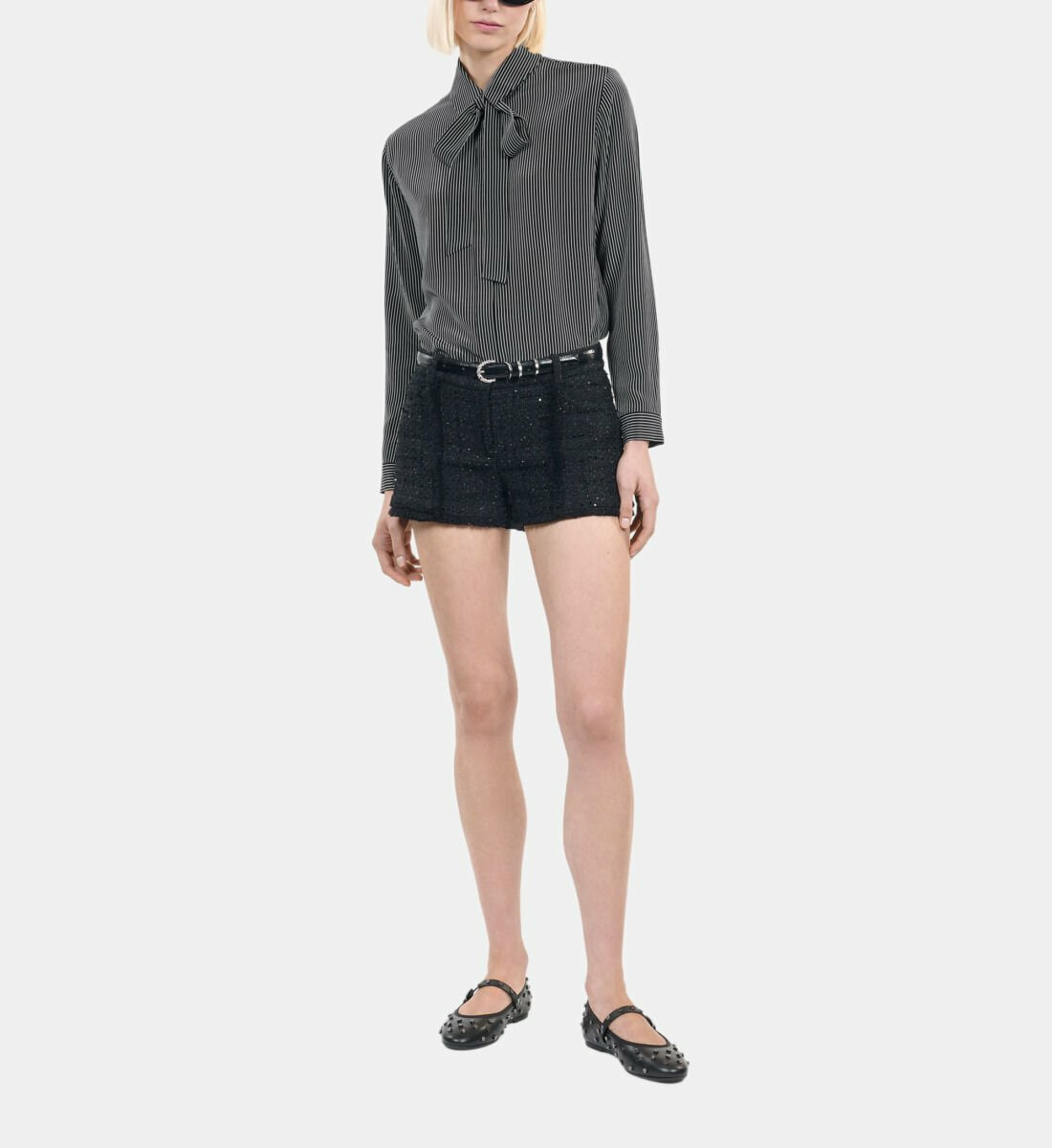 Chemise En Soie À Rayures Femme