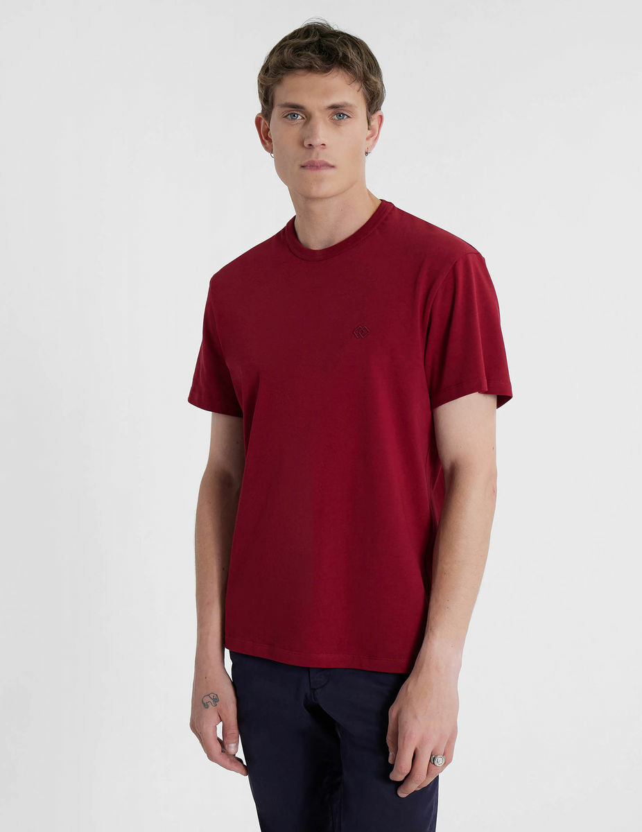 T-shirt Benny en coton bordeaux