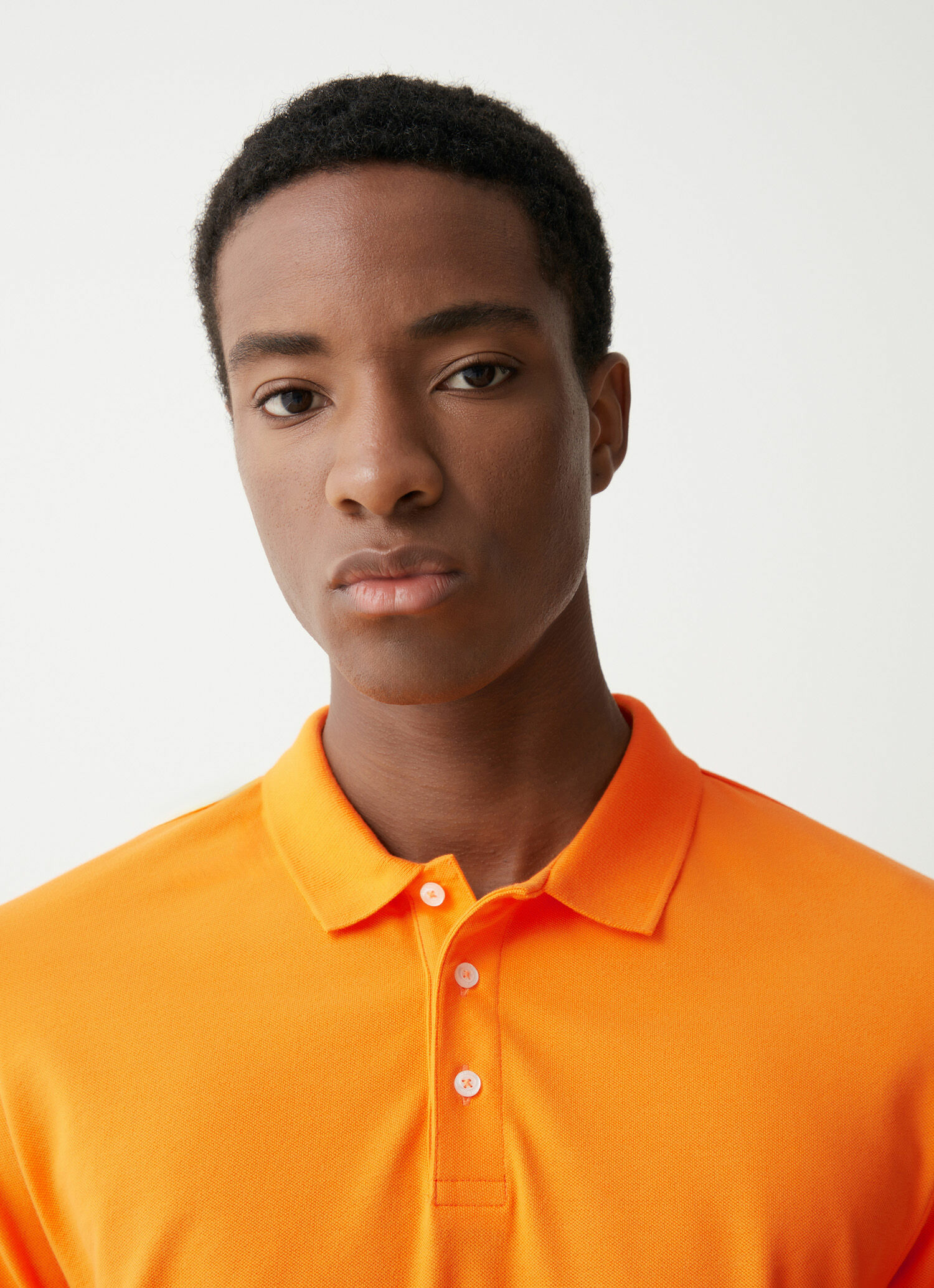 Polo en piqué de coton stretch