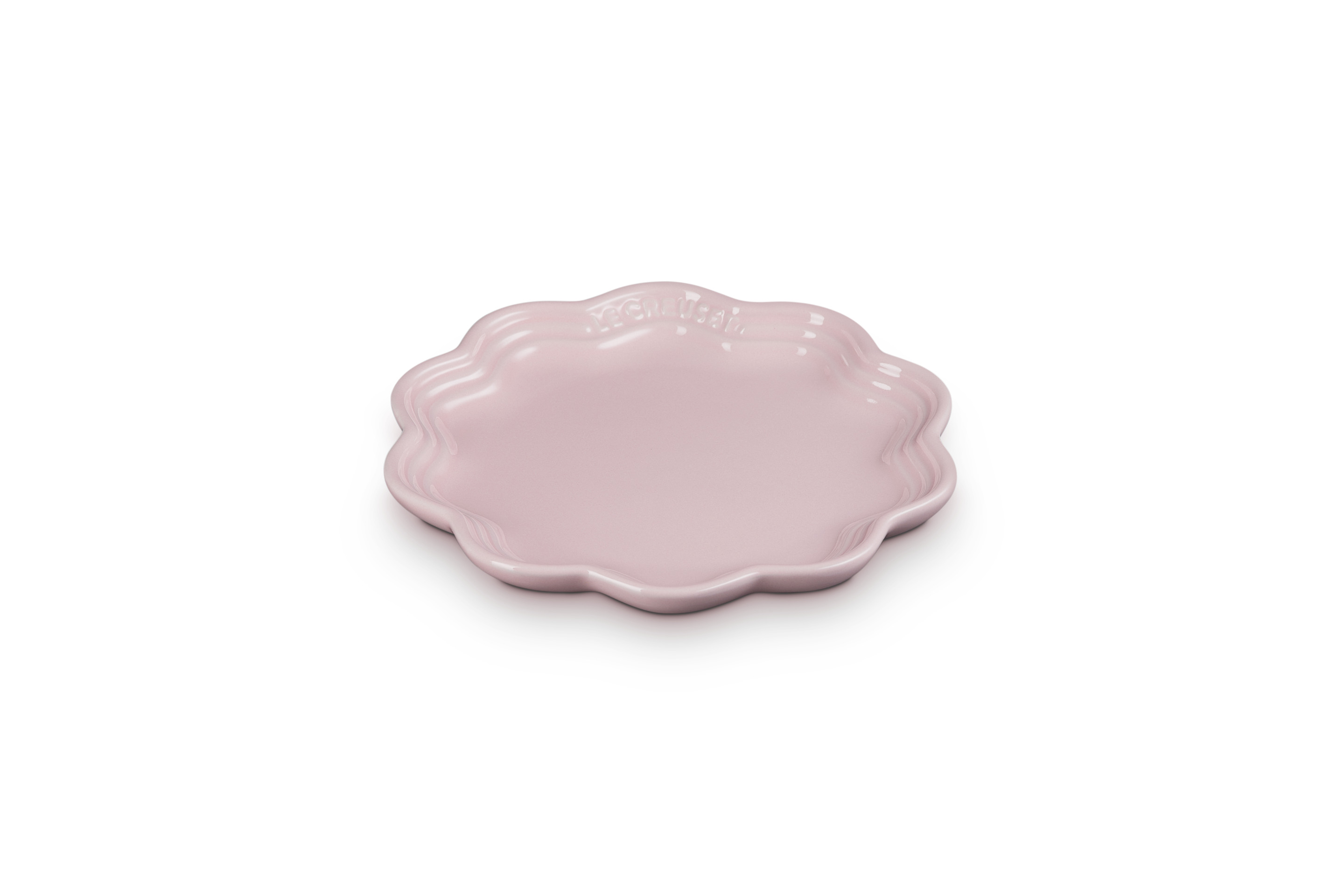 Assiette fleur 18cm en céramique chiffon pink