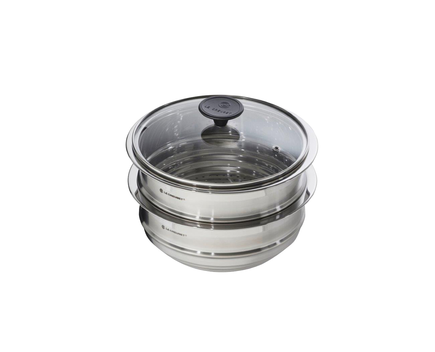Cuit-vapeur adaptable Inox Classique avec couvercle en verre