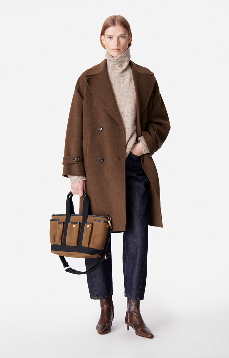 Manteau Cecil En Laine Mélangée