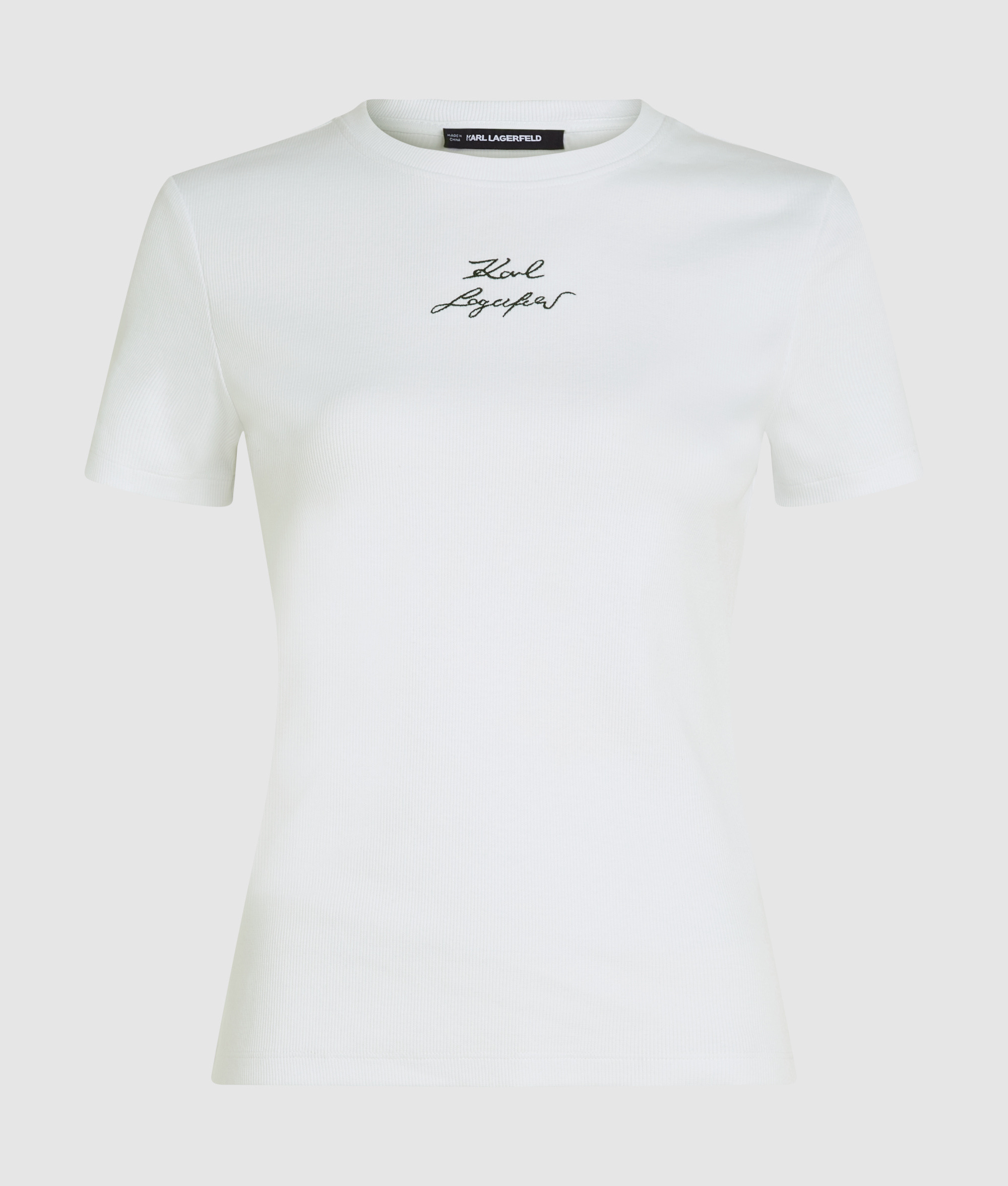 RIB FITTED T-SHIRT