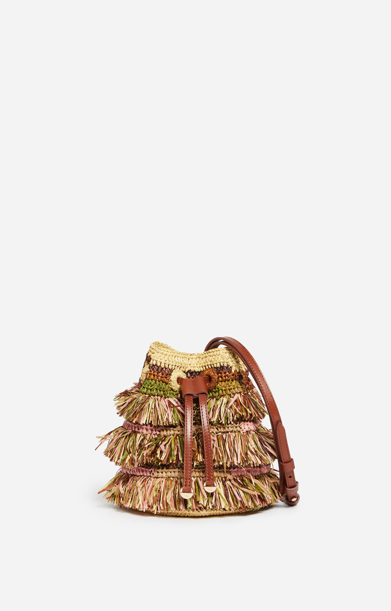Sac Bourse En Raphia En Lyocell et Lin