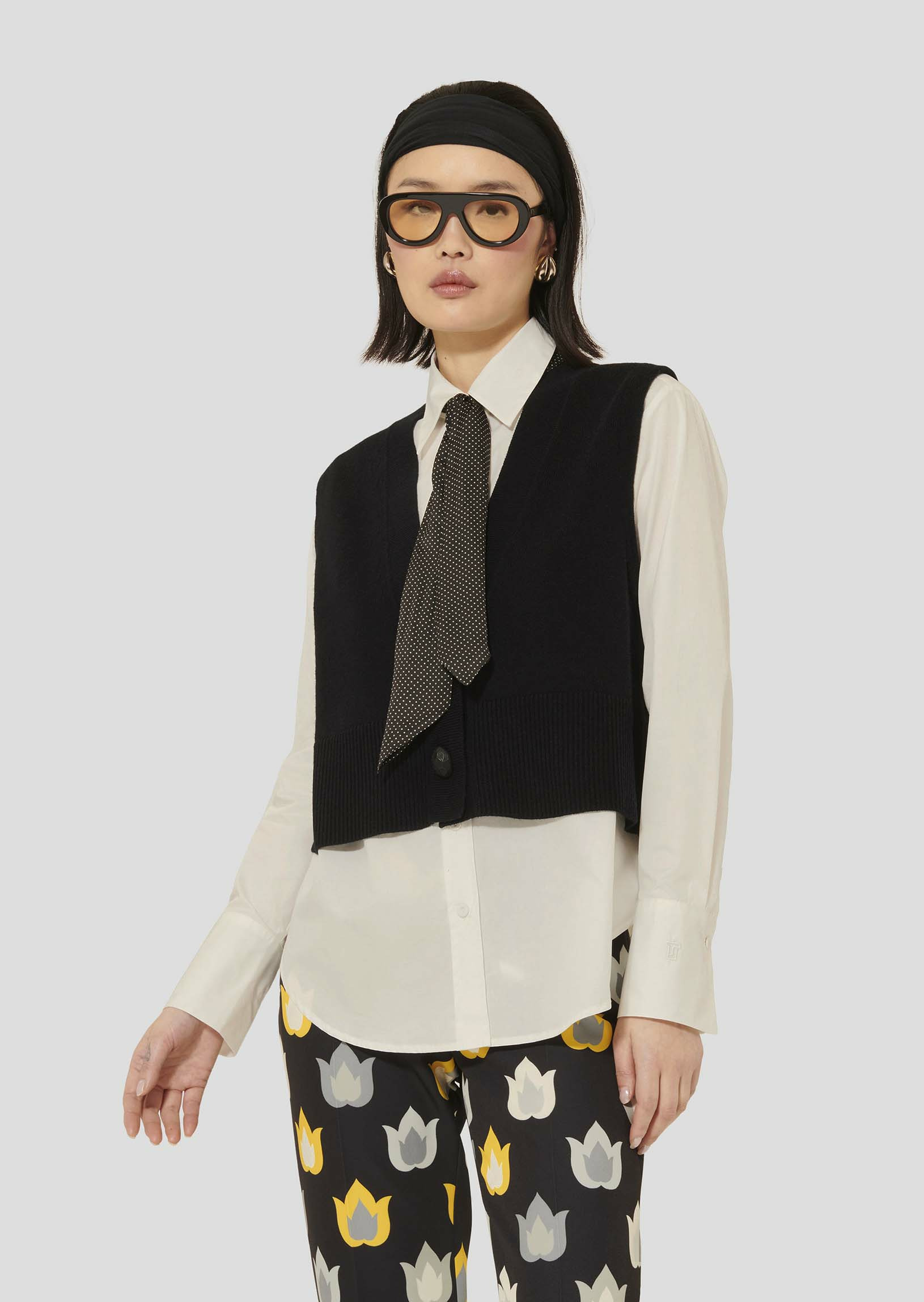 Gilet Gilles-Charcoal en Laine Rws