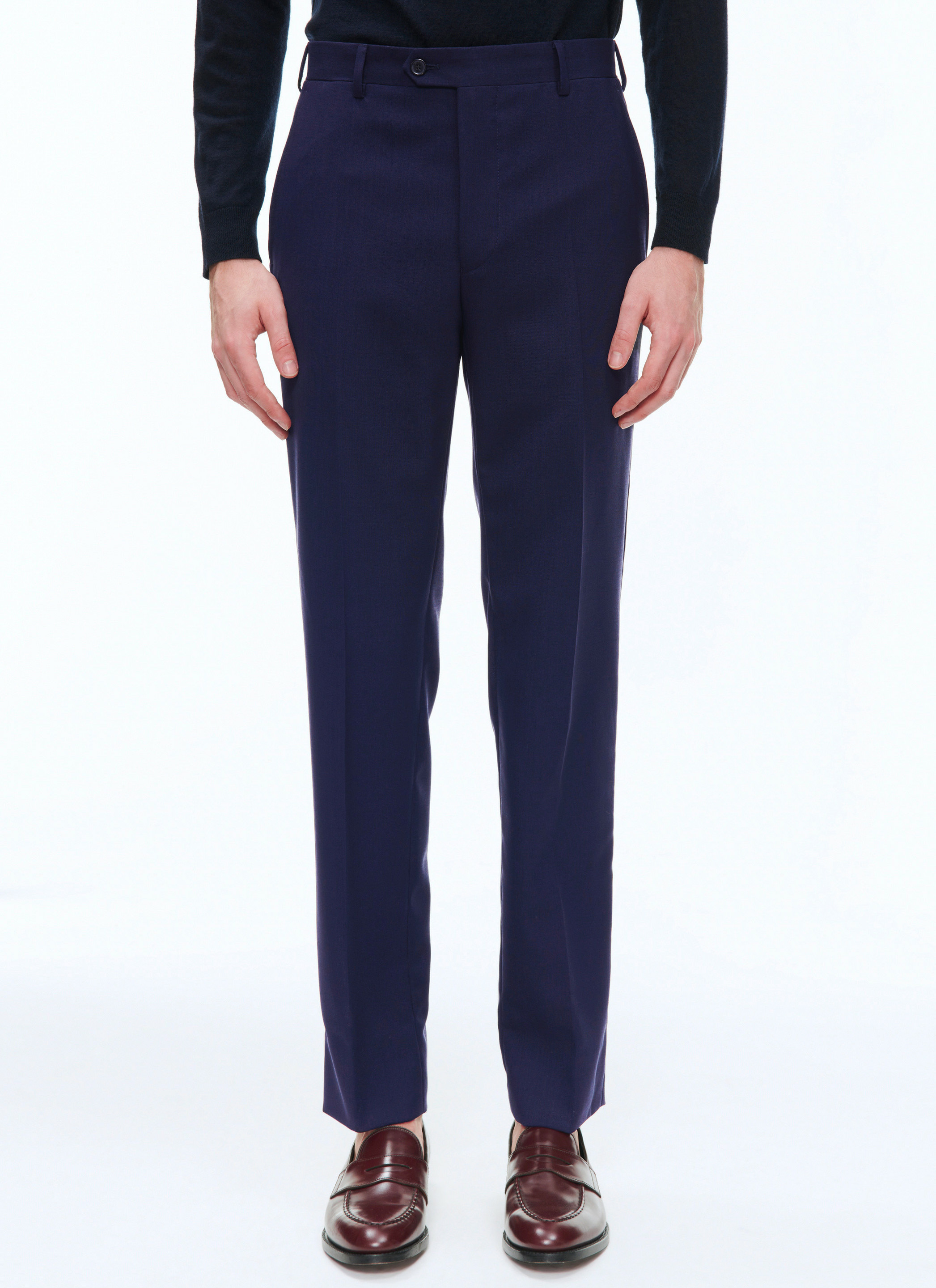 Pantalon en serge de laine vierge