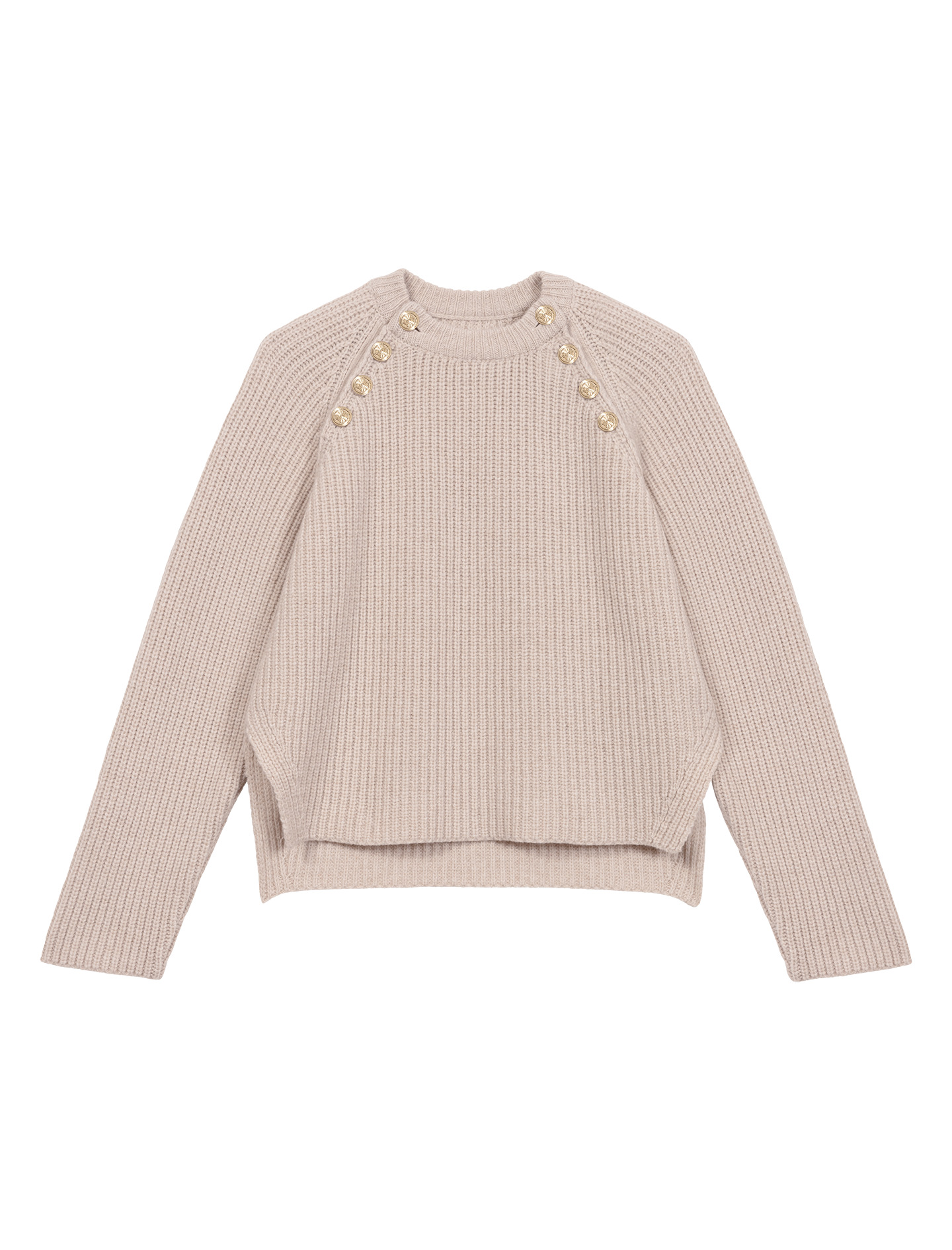 Pull côtelé en laine