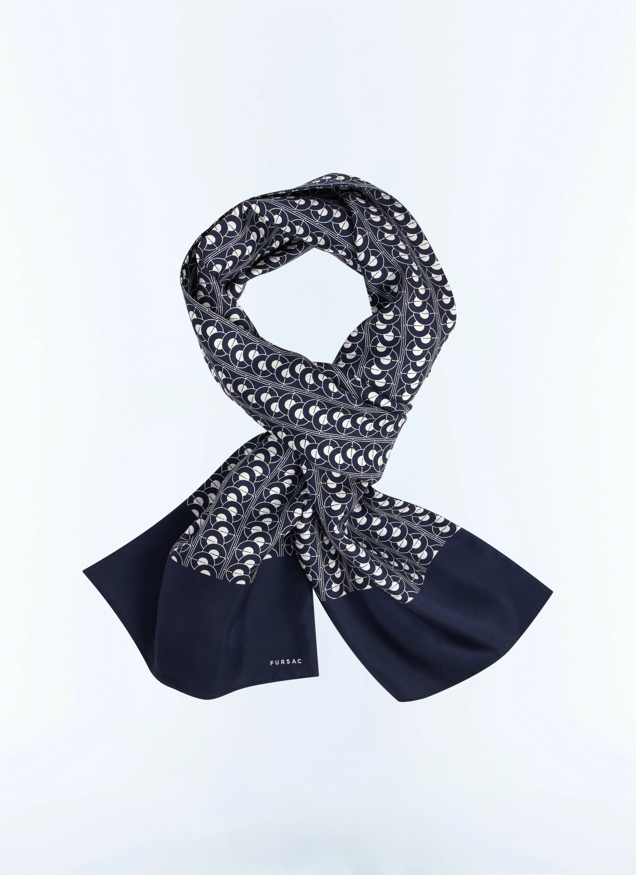 Foulard en twill de soie à motif