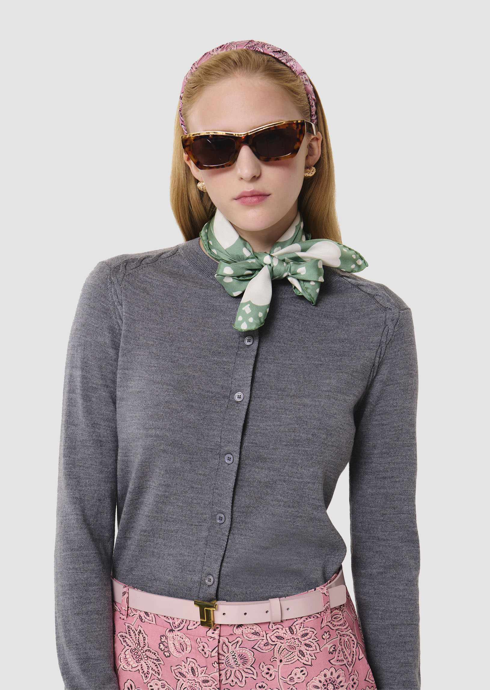 Gilet Ginno-gris en laine merinos