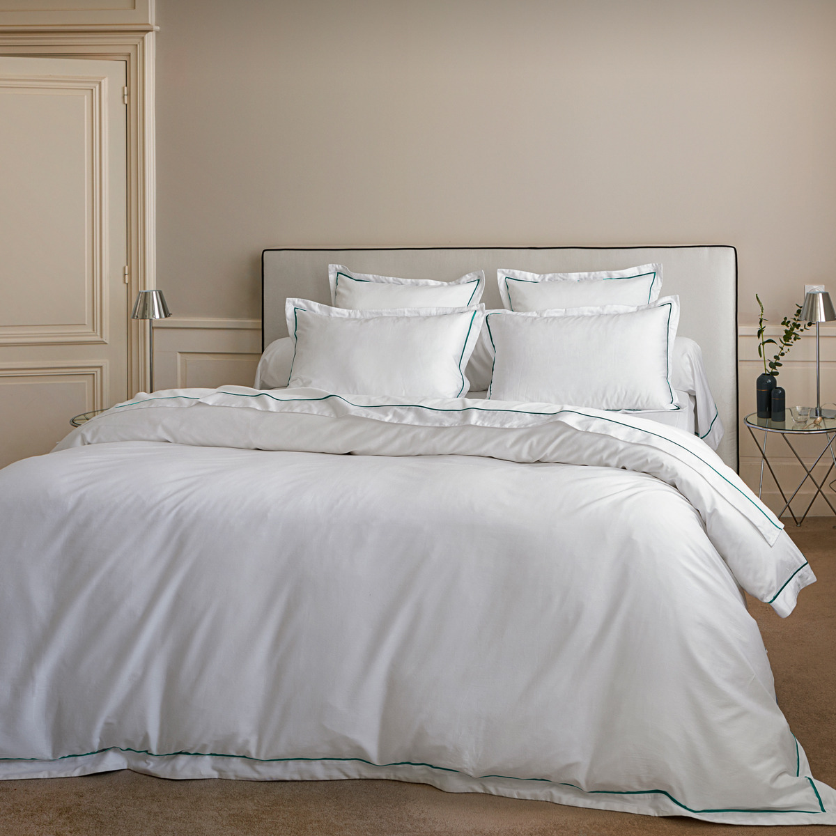HOUSSE DE COUETTE | Breteuil - Blanc/Vert