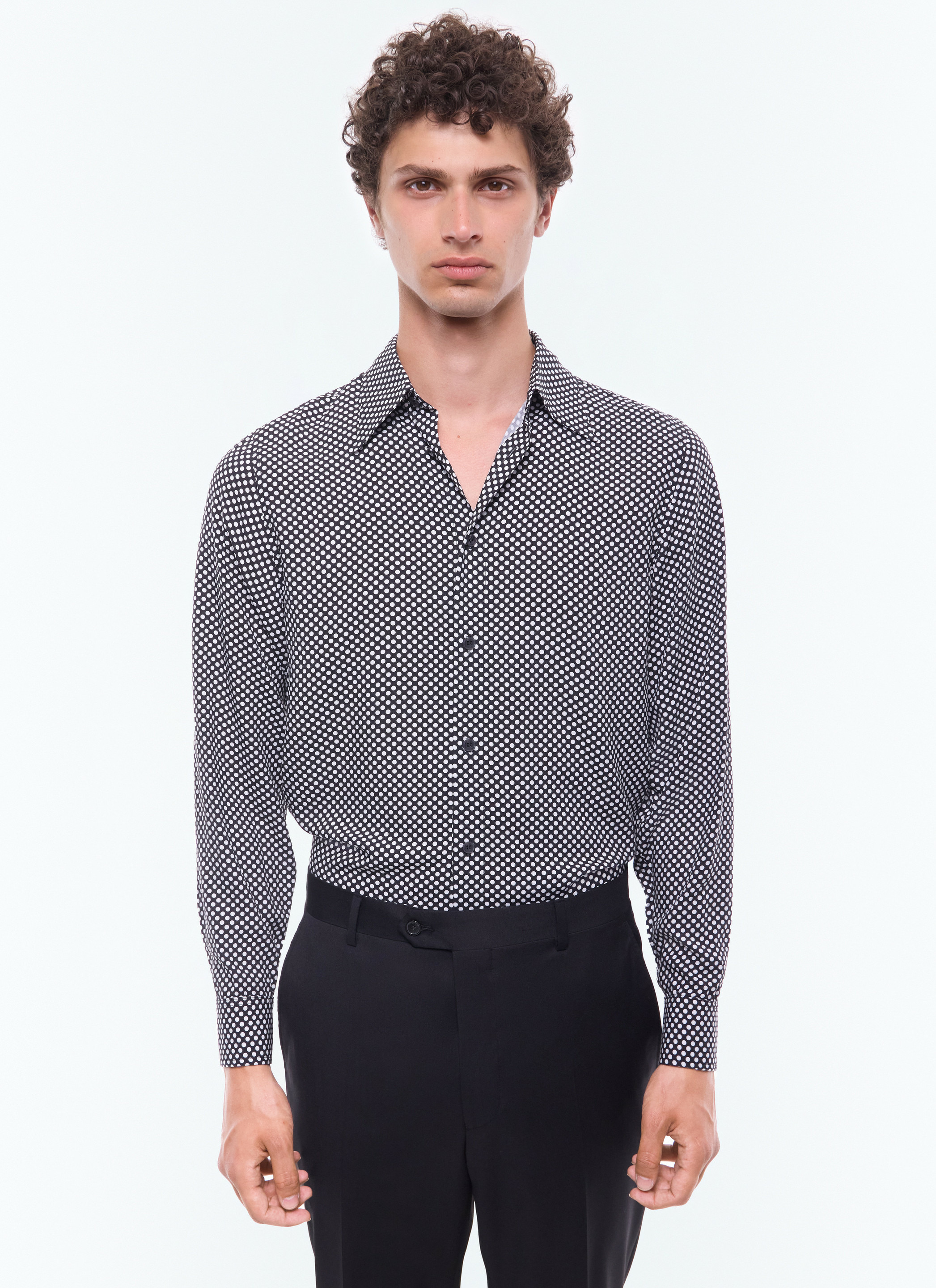 Chemise à pois en viscose certifiée