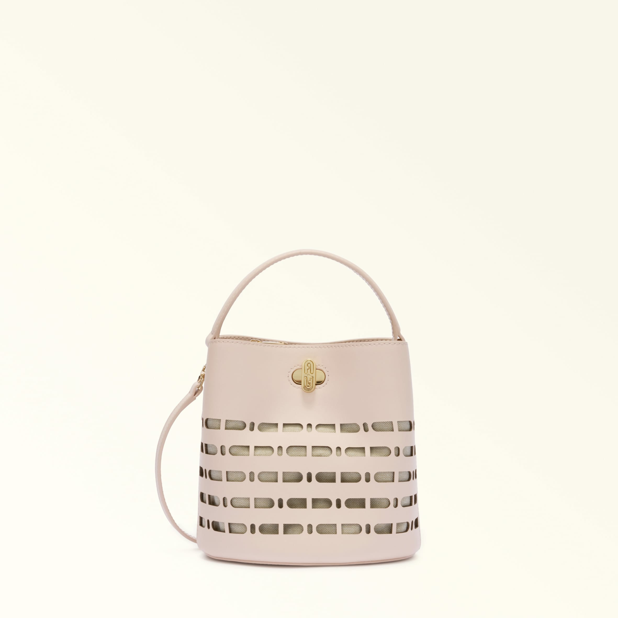 DANAE MINI BUCKET BAG - VITELLO SIDNEY TRAFORATO