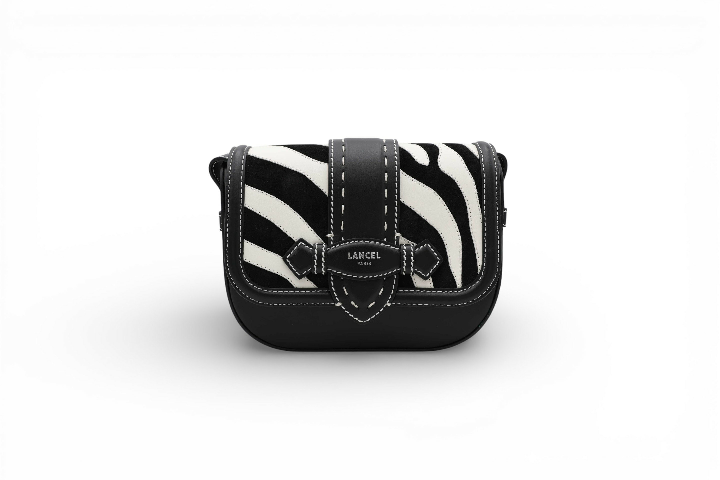 Sienna de Lancel - Sac Rabat S - Noir/Blanc
