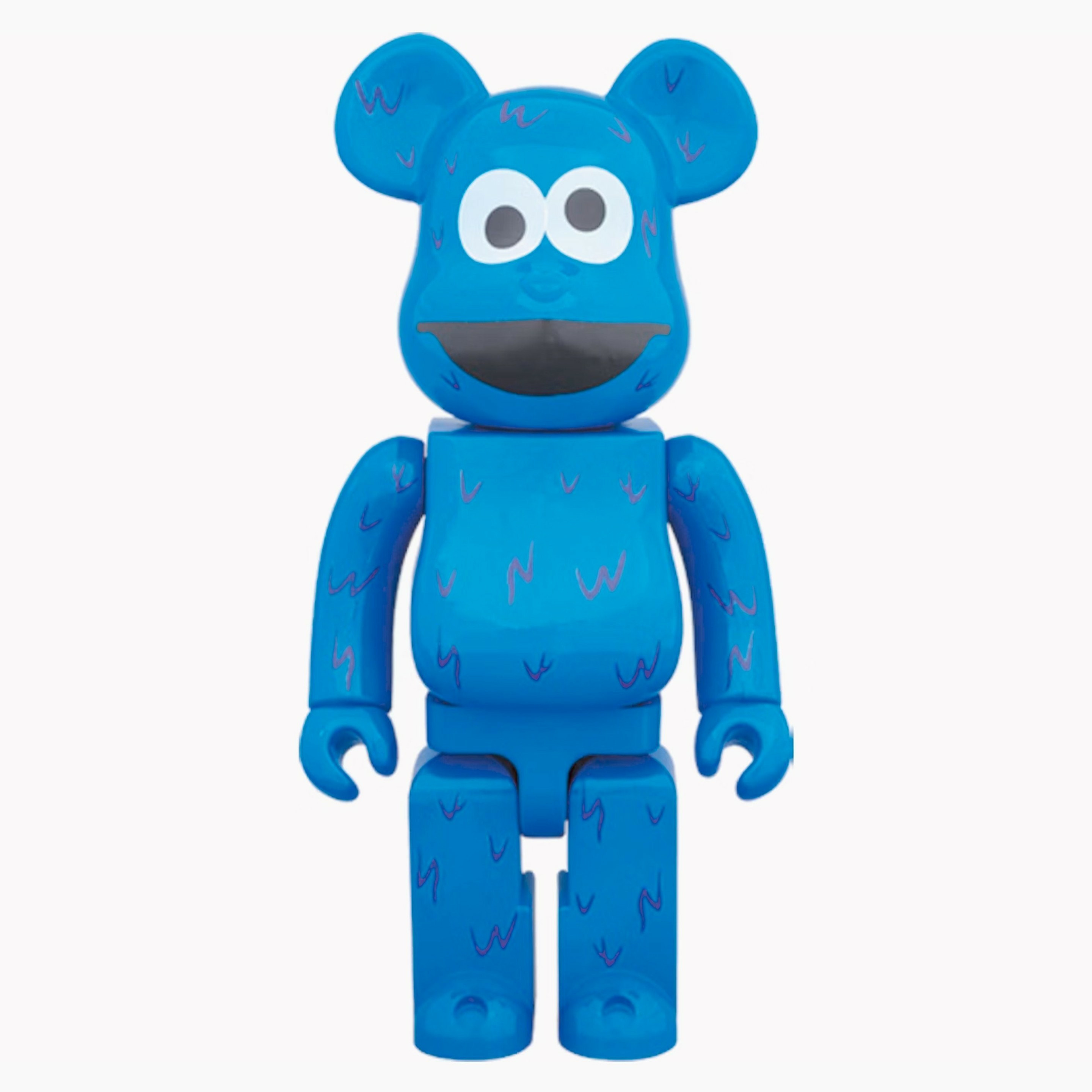 Bearbrick x Sesame Street Cookie Monster 400% Bleu