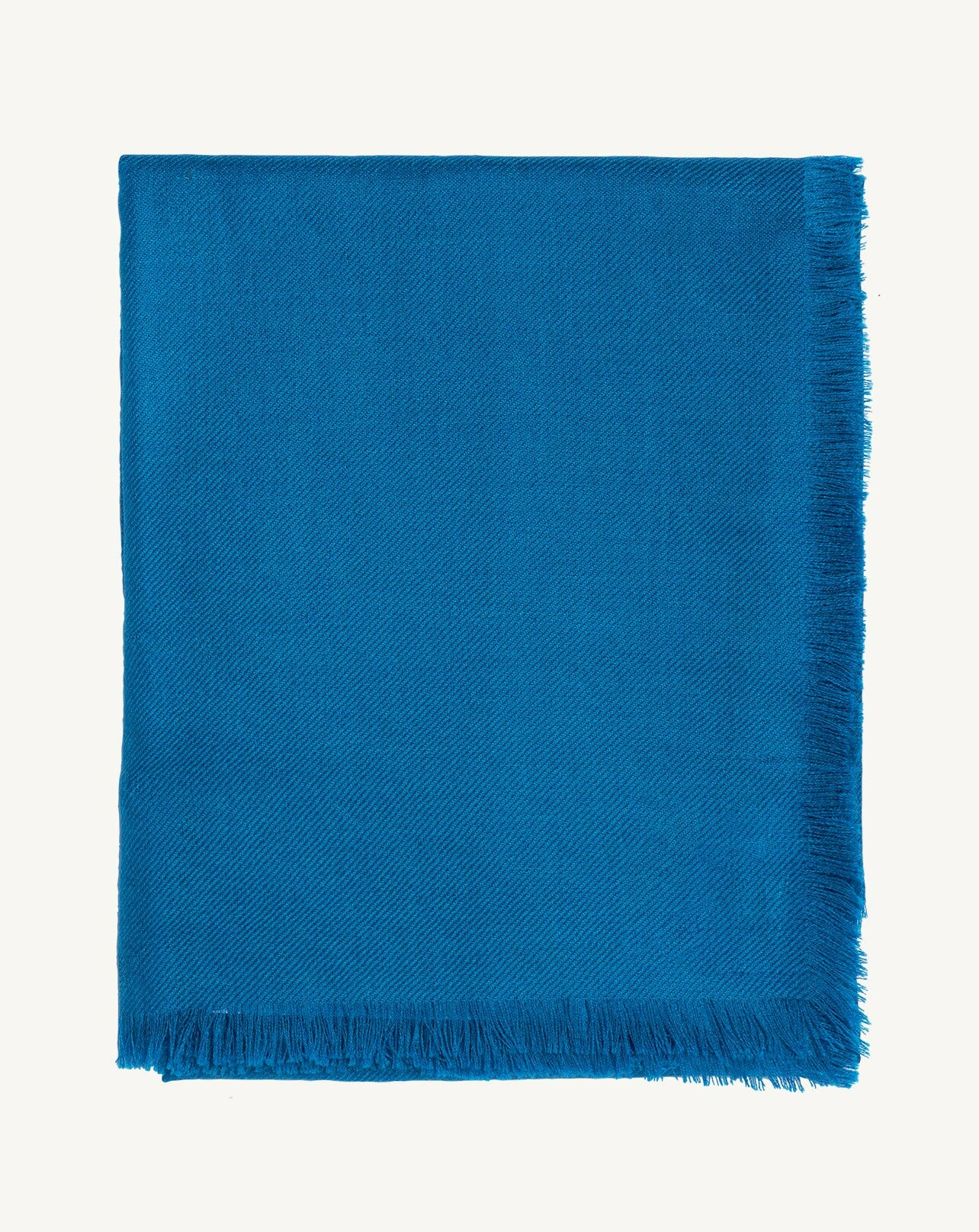 Carré uni à franges - Accessoire - BLEU PAON