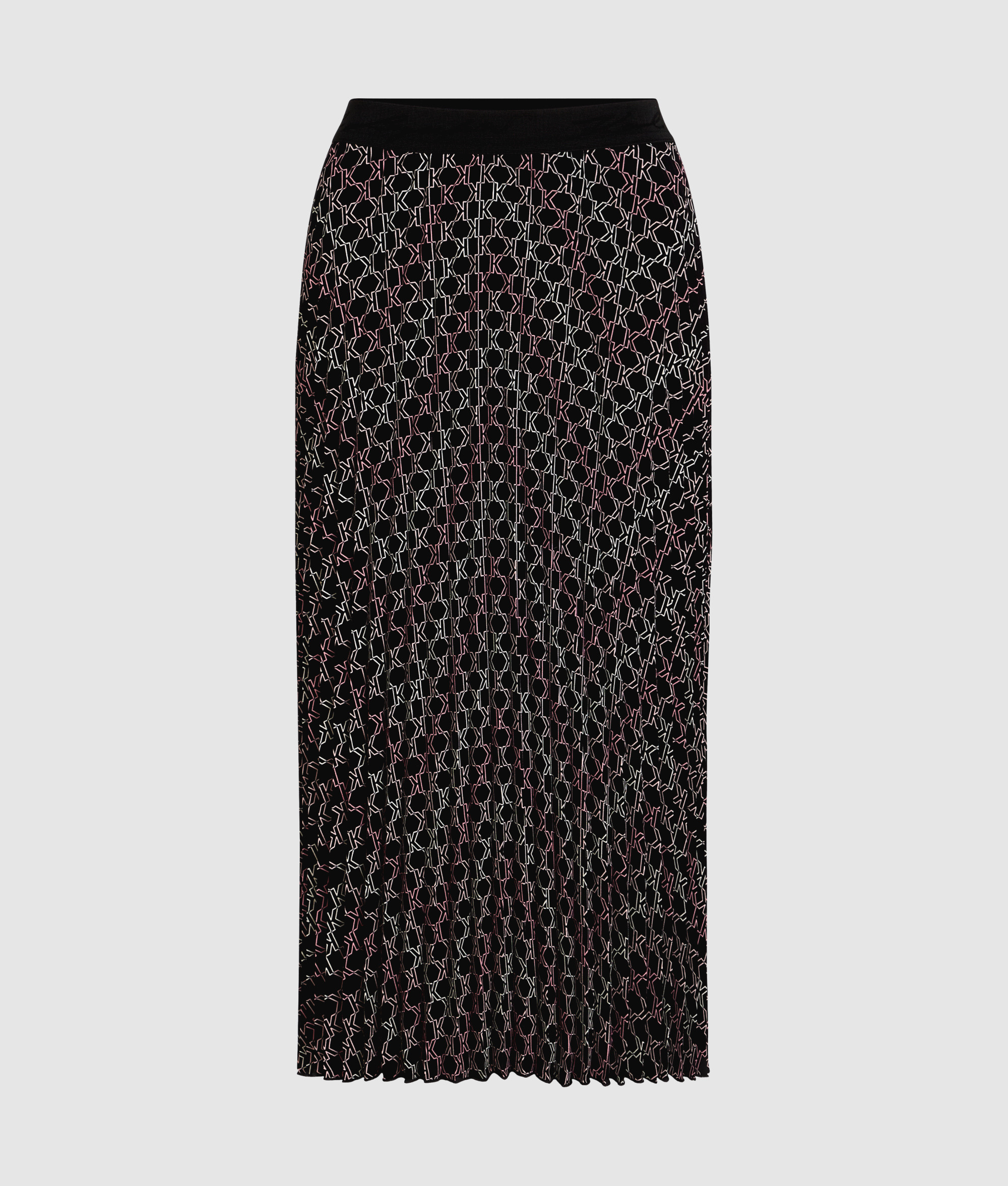 K-CHEVRON AOP PLEATED SKIRT